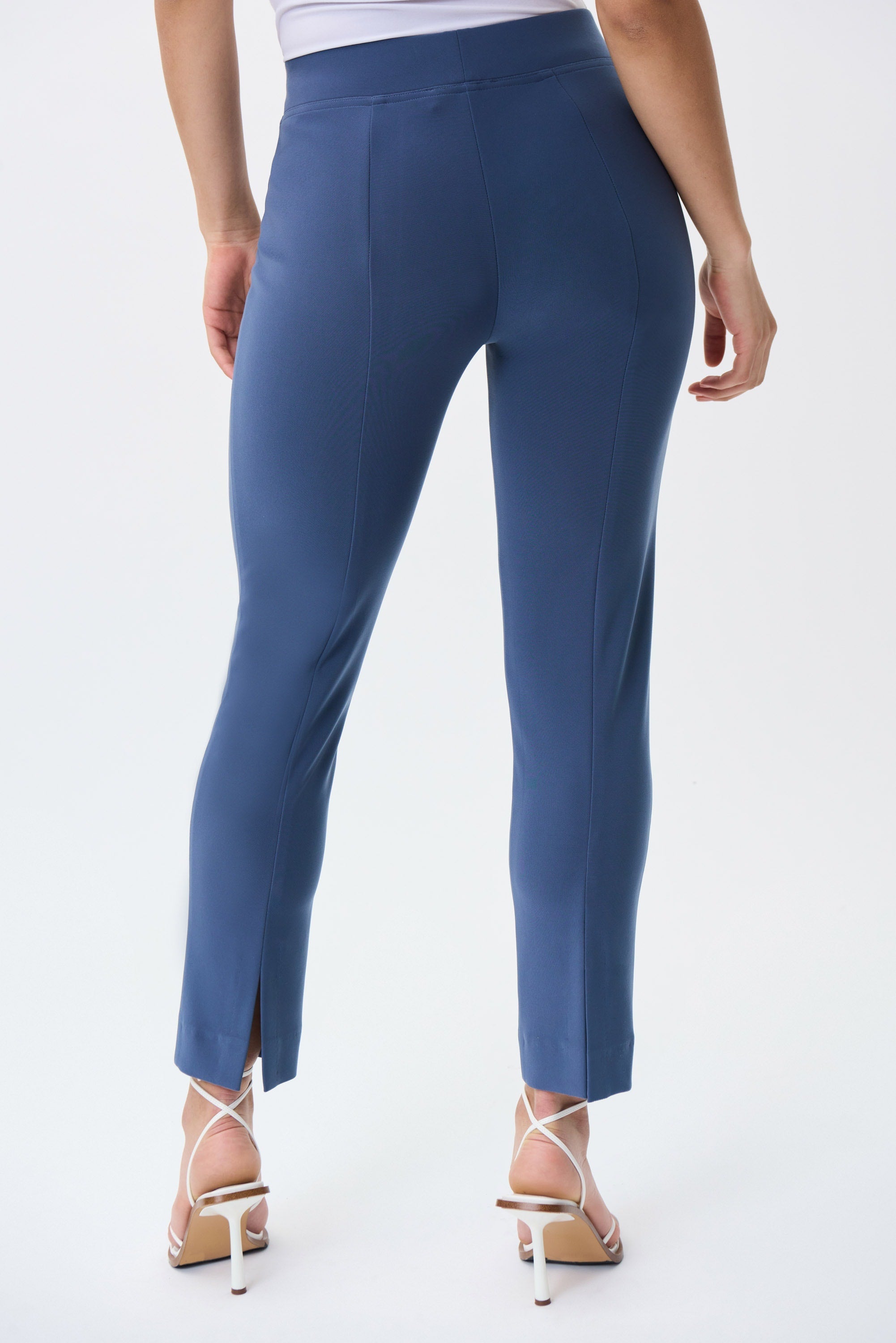 Straight-Leg Pull-On Ankle Pants