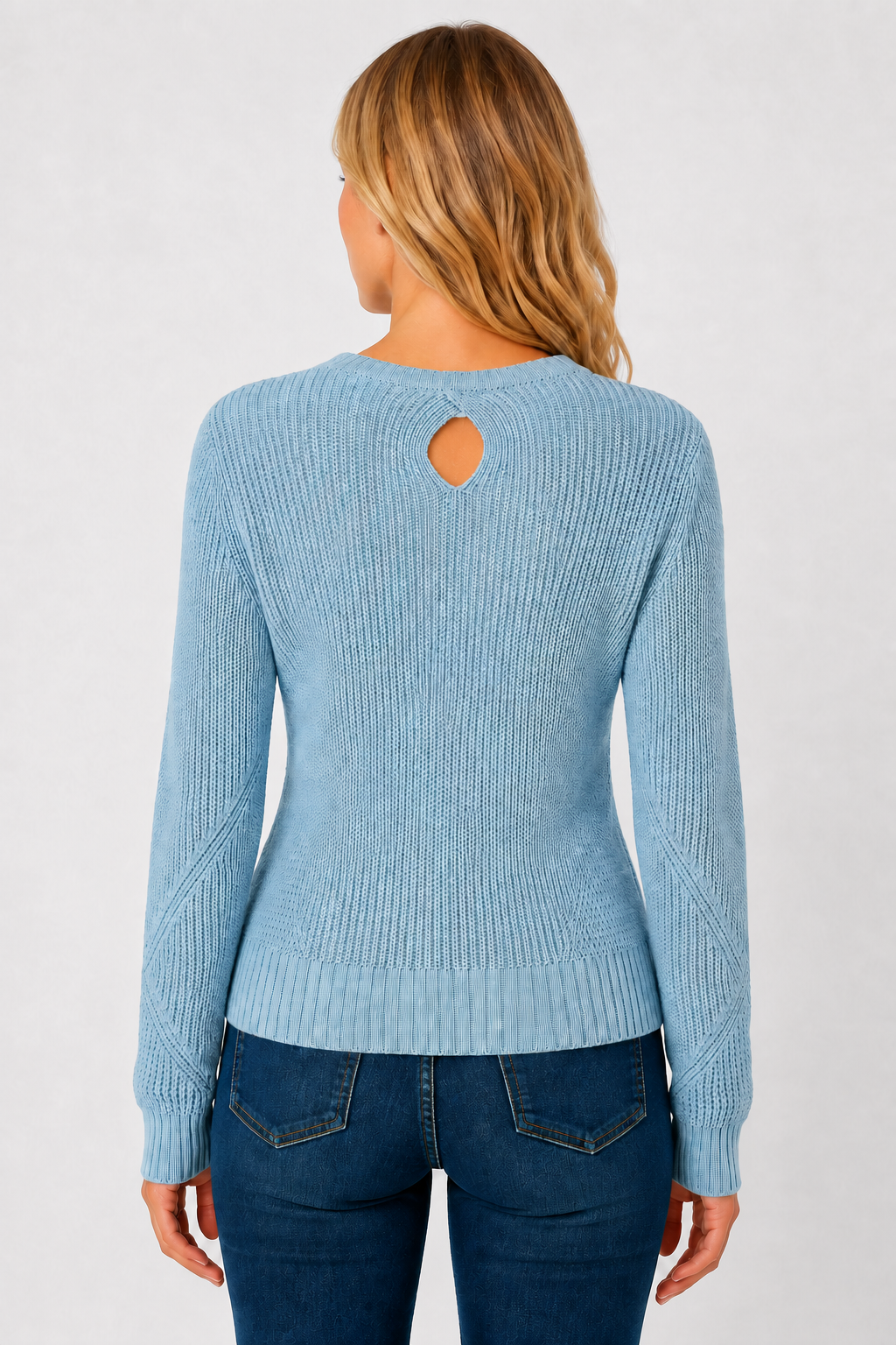 Dolcezza Crew Neck Sweater With Metallic Yarn - Style 76312A