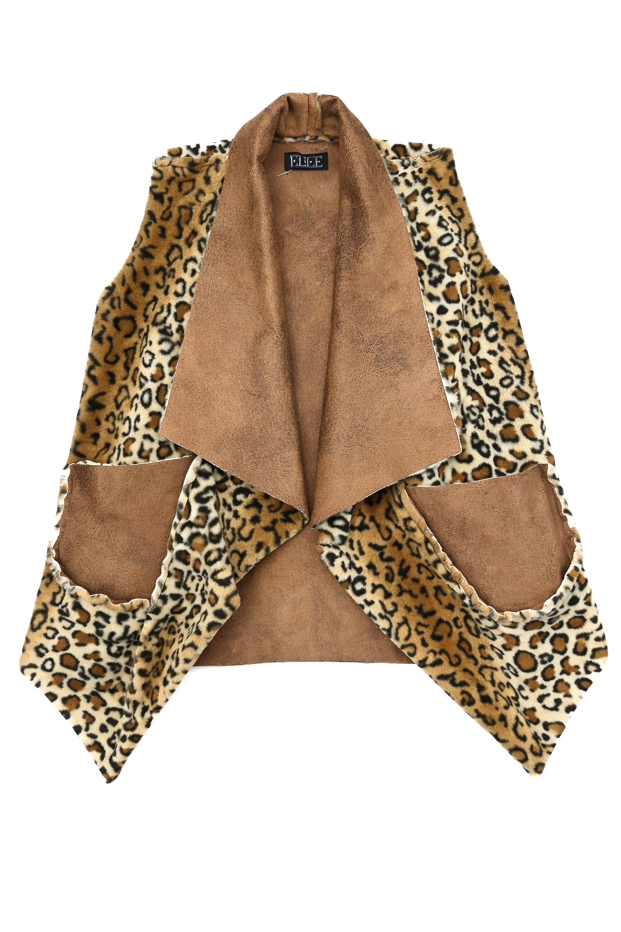 Eternelle Reversable Poncho With Leopard Print - Style 6-FW26122-9