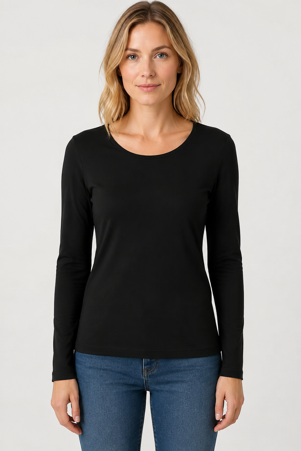 Dolcezza Long Sleeve Crew Neck Top - Style 76500