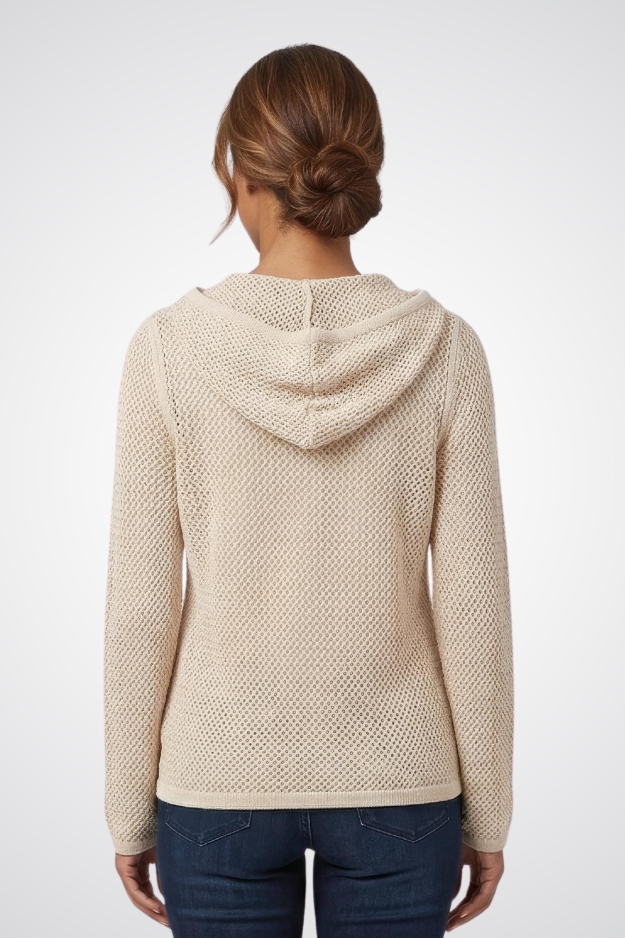 Hooded Zip-Front Top