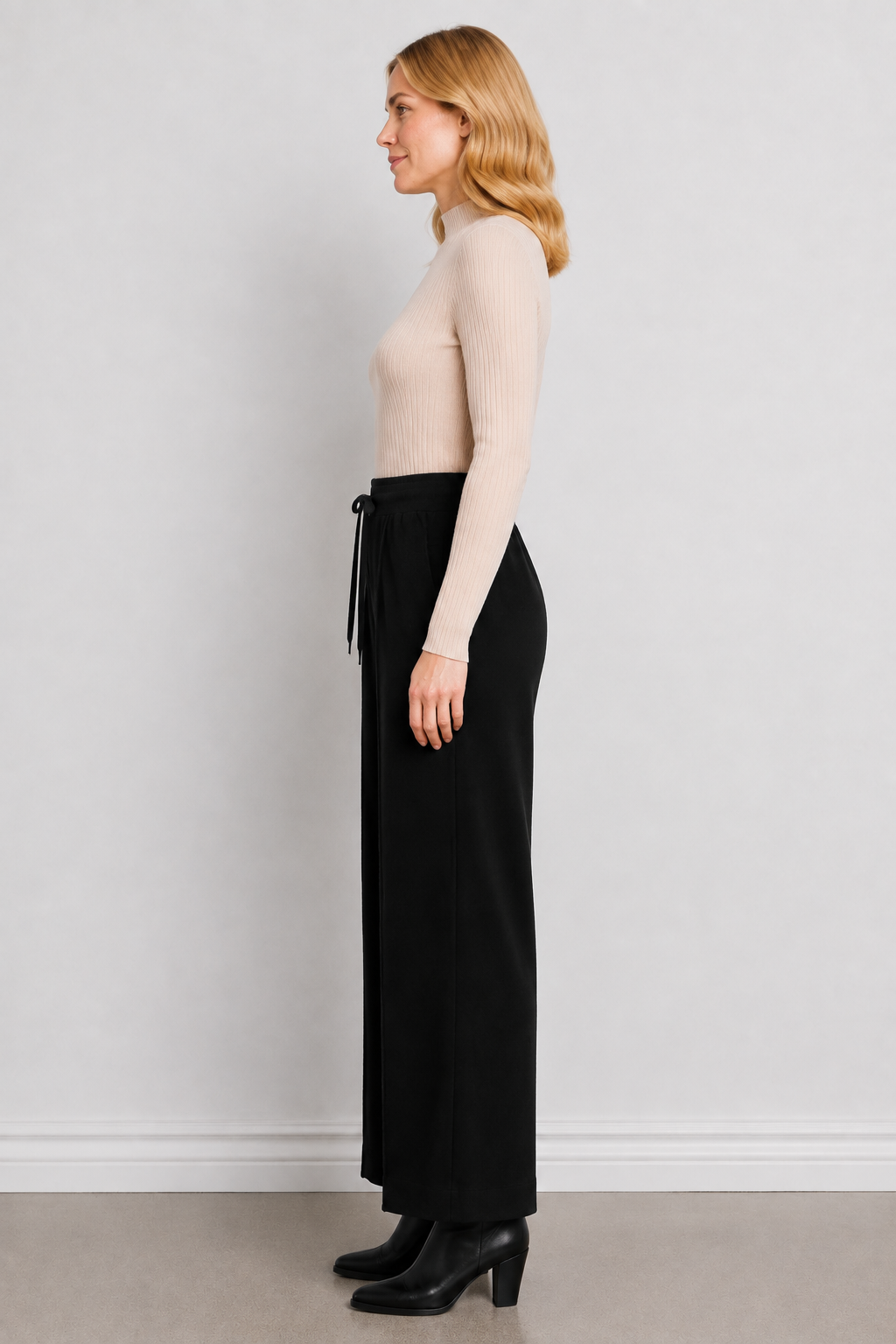 Eternelle Wide Leg Front Seam Pant - Style 4-FW26110-9