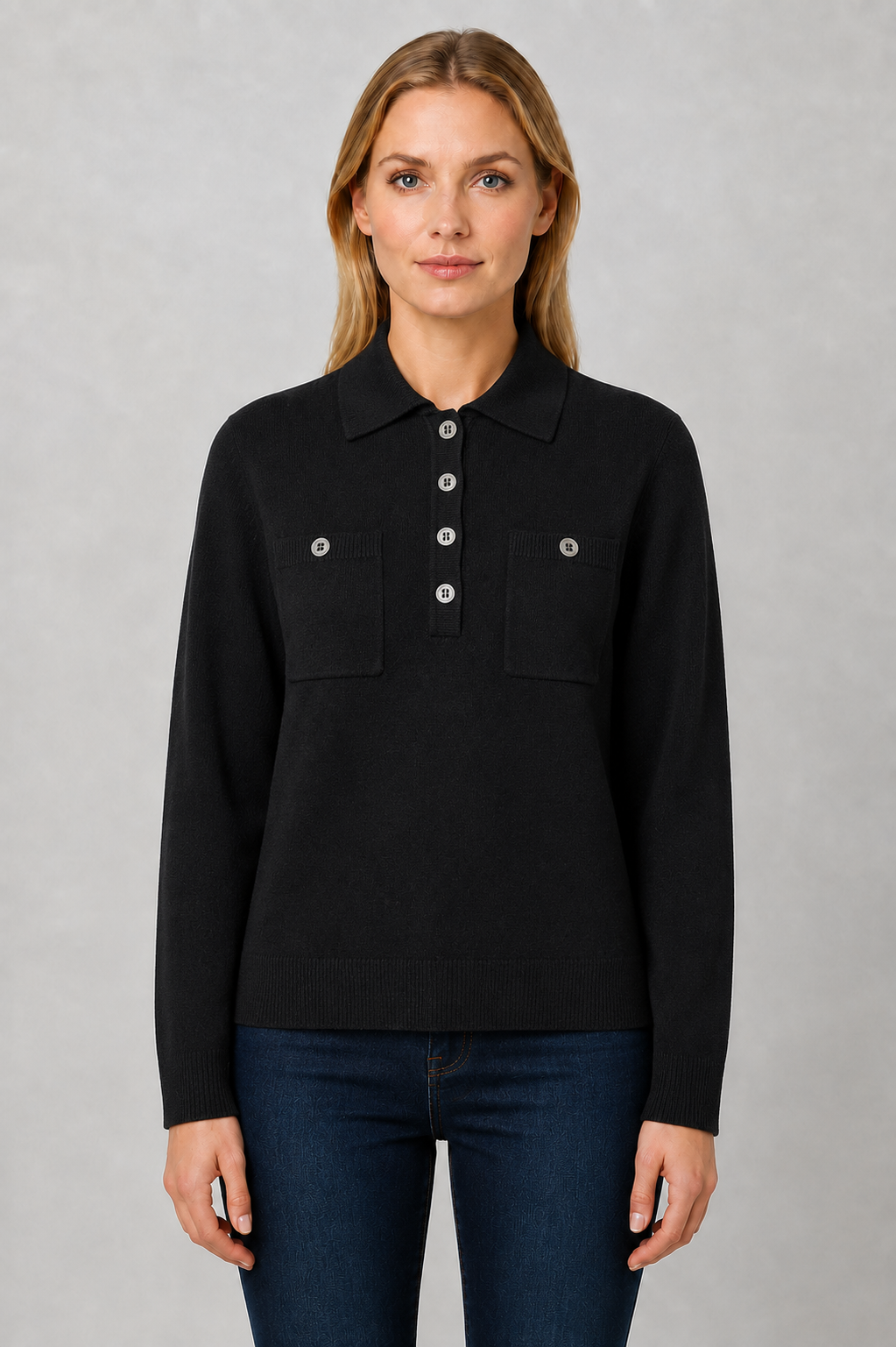 Soya Concepts Kanita Top With Collar & Pockets - Style 5F33850