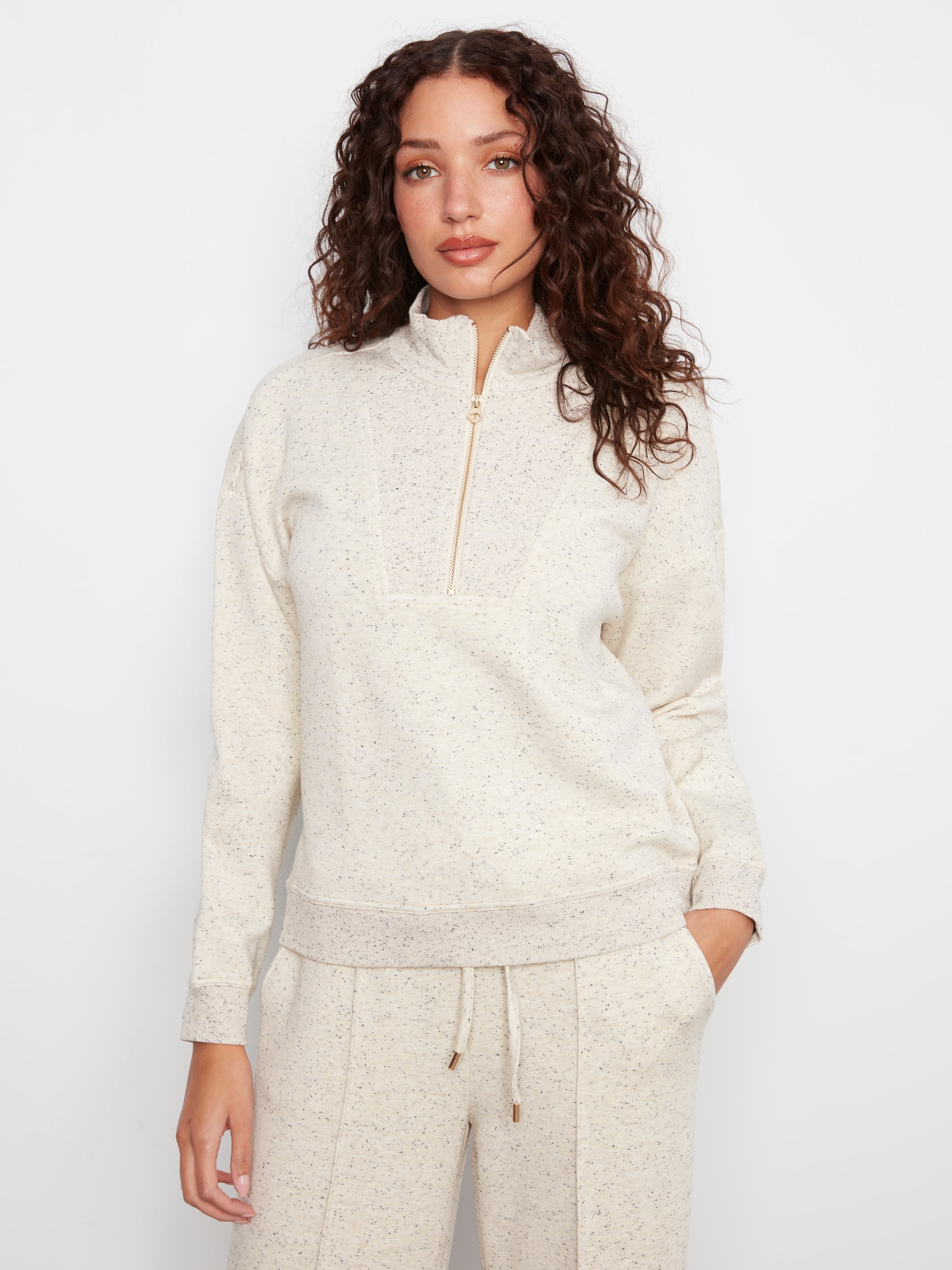 Charlie B Soft Scuba Half-Zip Sweatshirt - Style C1454-757C