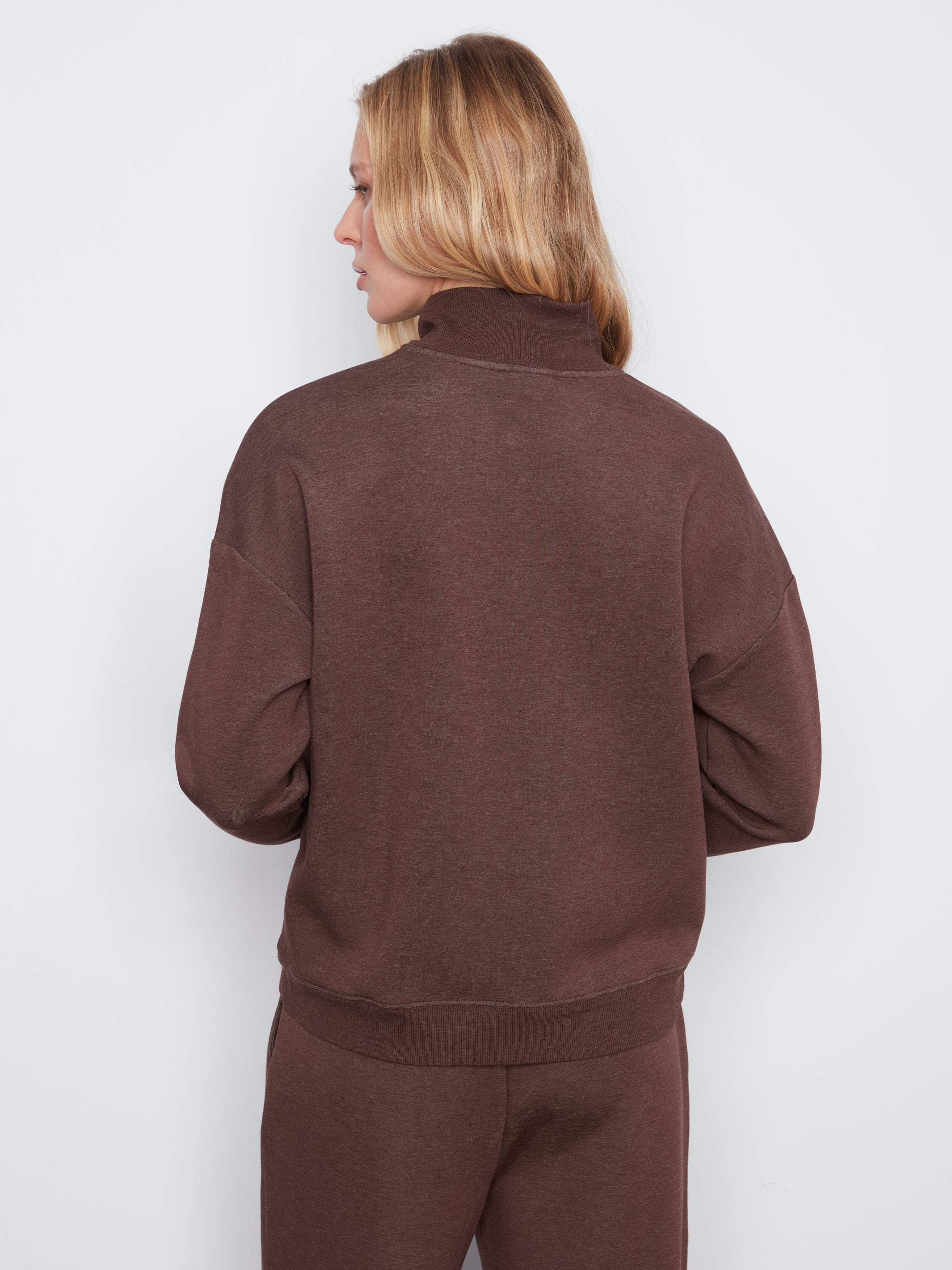 Charlie B Half-Zip High Collar Sweatshirt - Style C1454-825C
