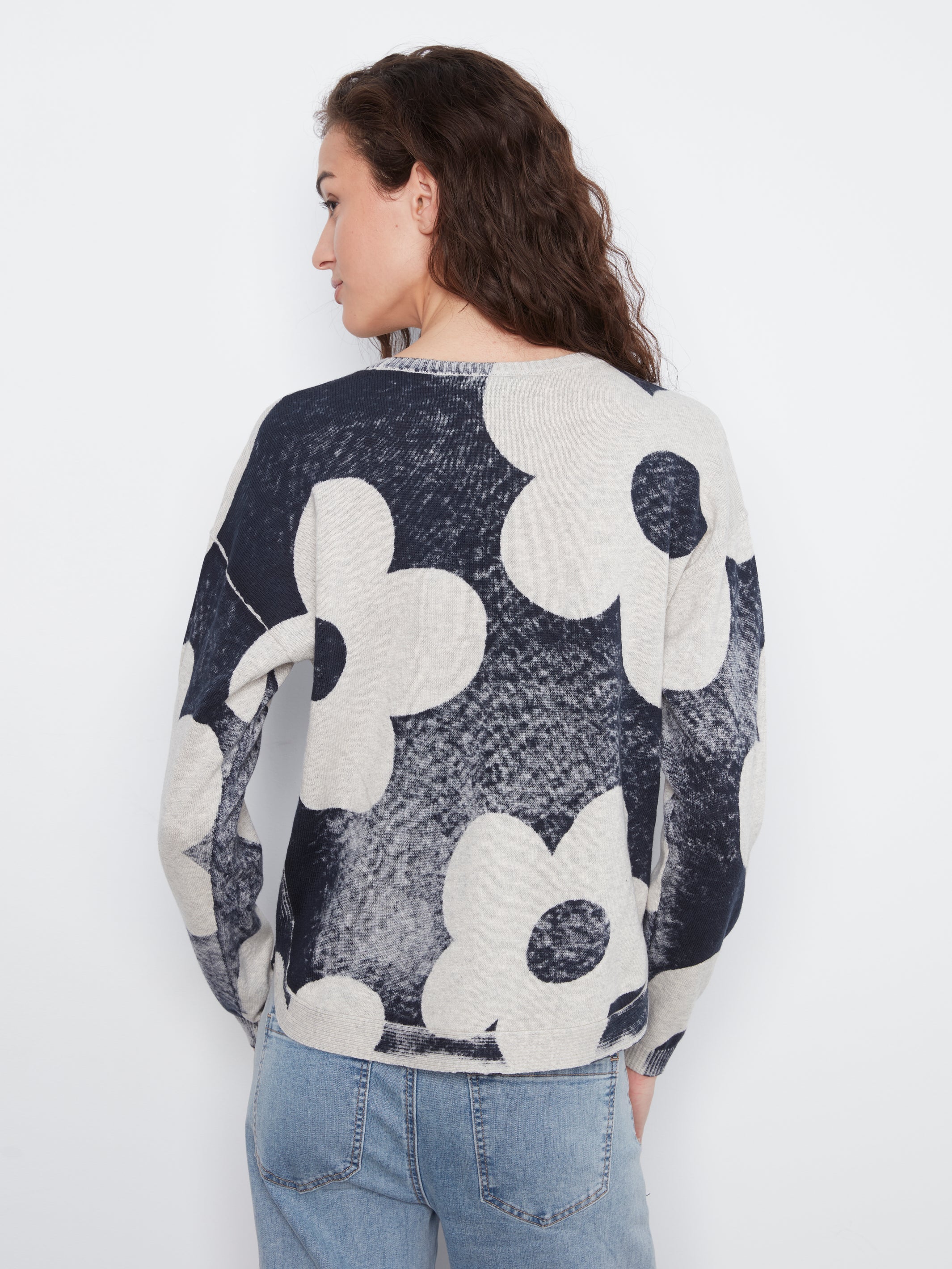 Charlie B. Rounded Hem Printed Top Style C2010P-261B