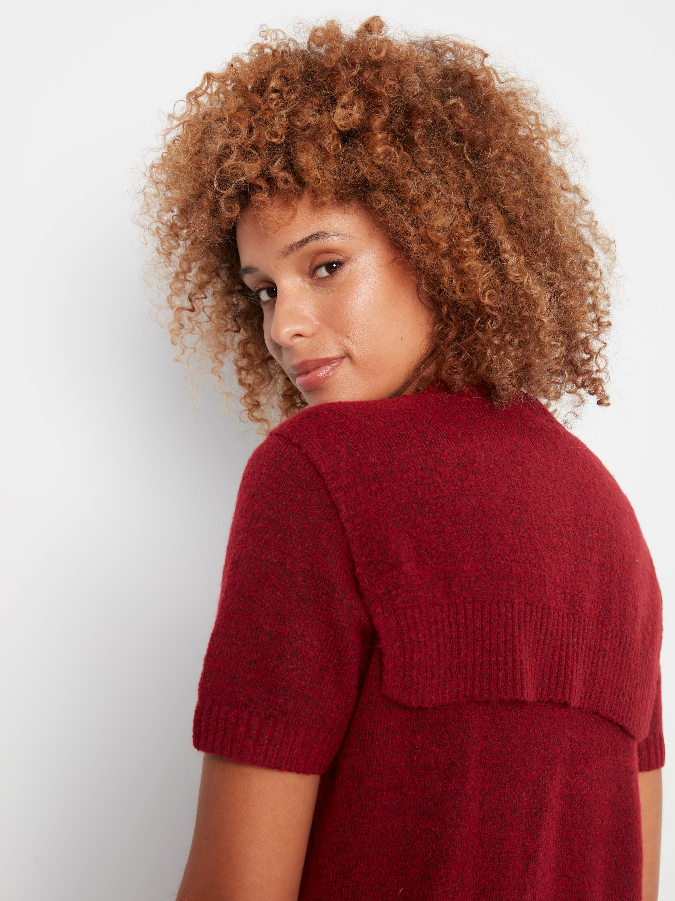 Charlie B Crew Neck Sweater With Front Tie - Style C2069-690C