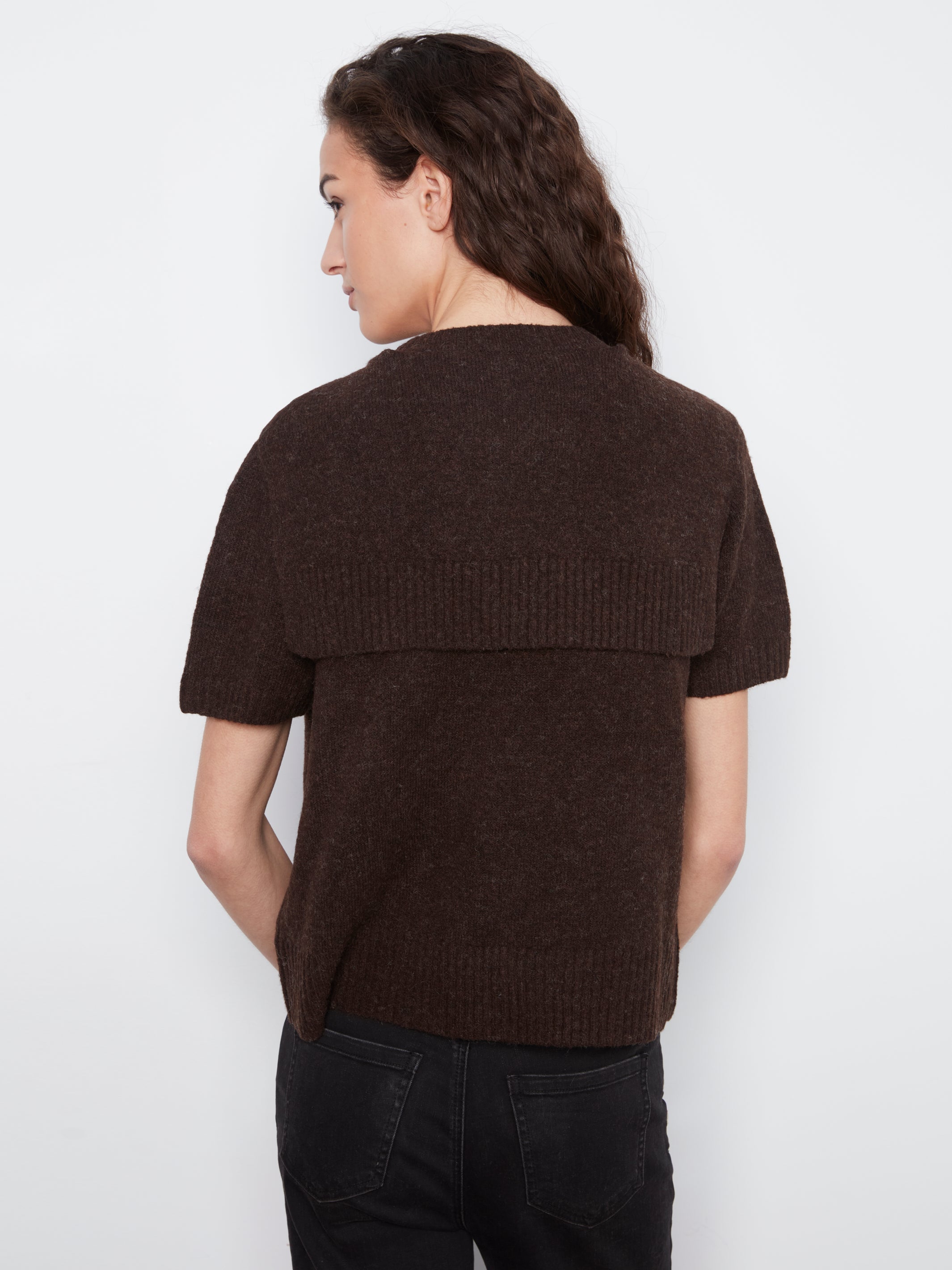 Charlie B Crew Neck Sweater With Front Tie - Style C2069-690C