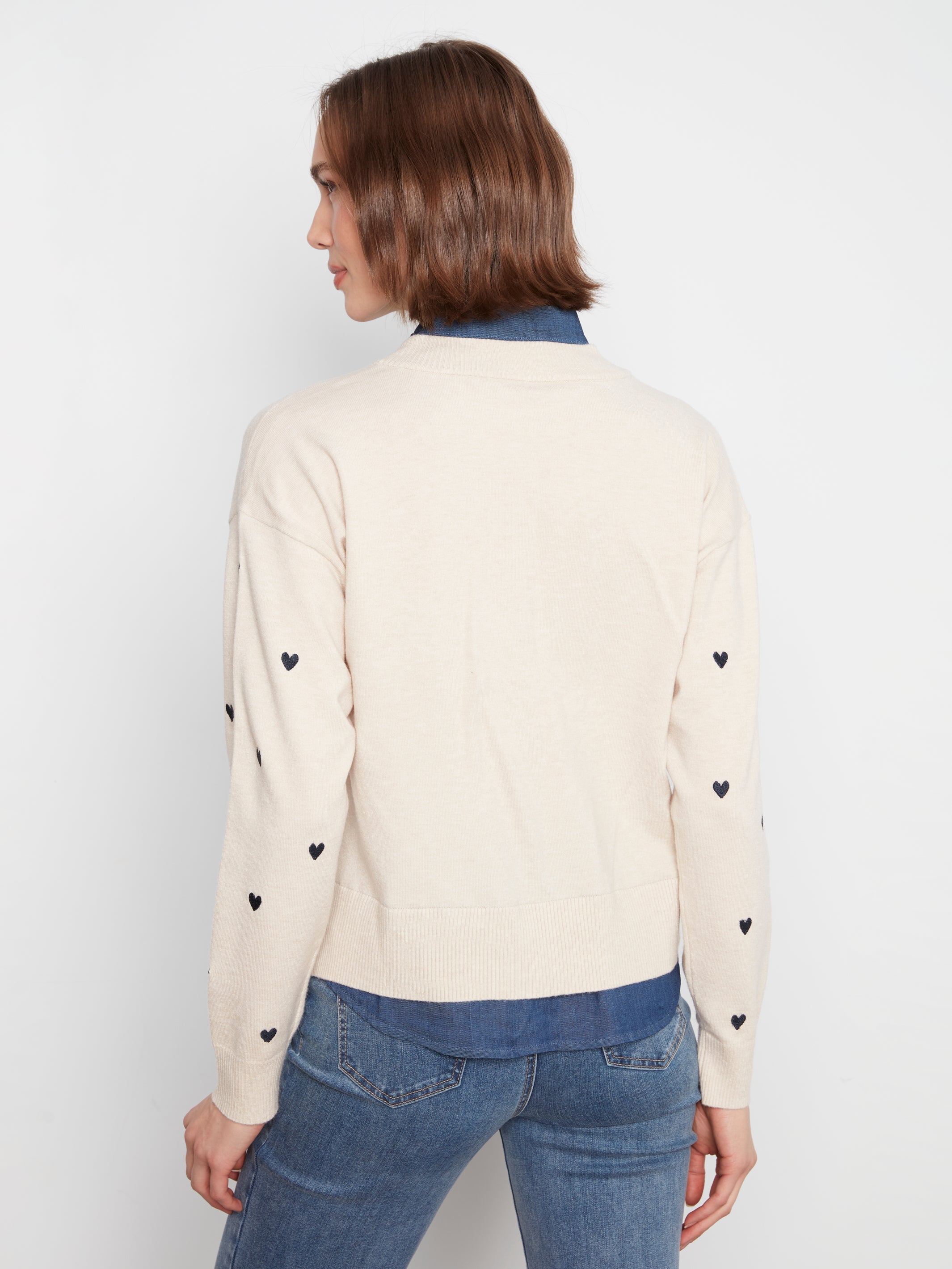 Charlie B Long Sleeve Drop Shoulder Sweater - Style C2084-464A