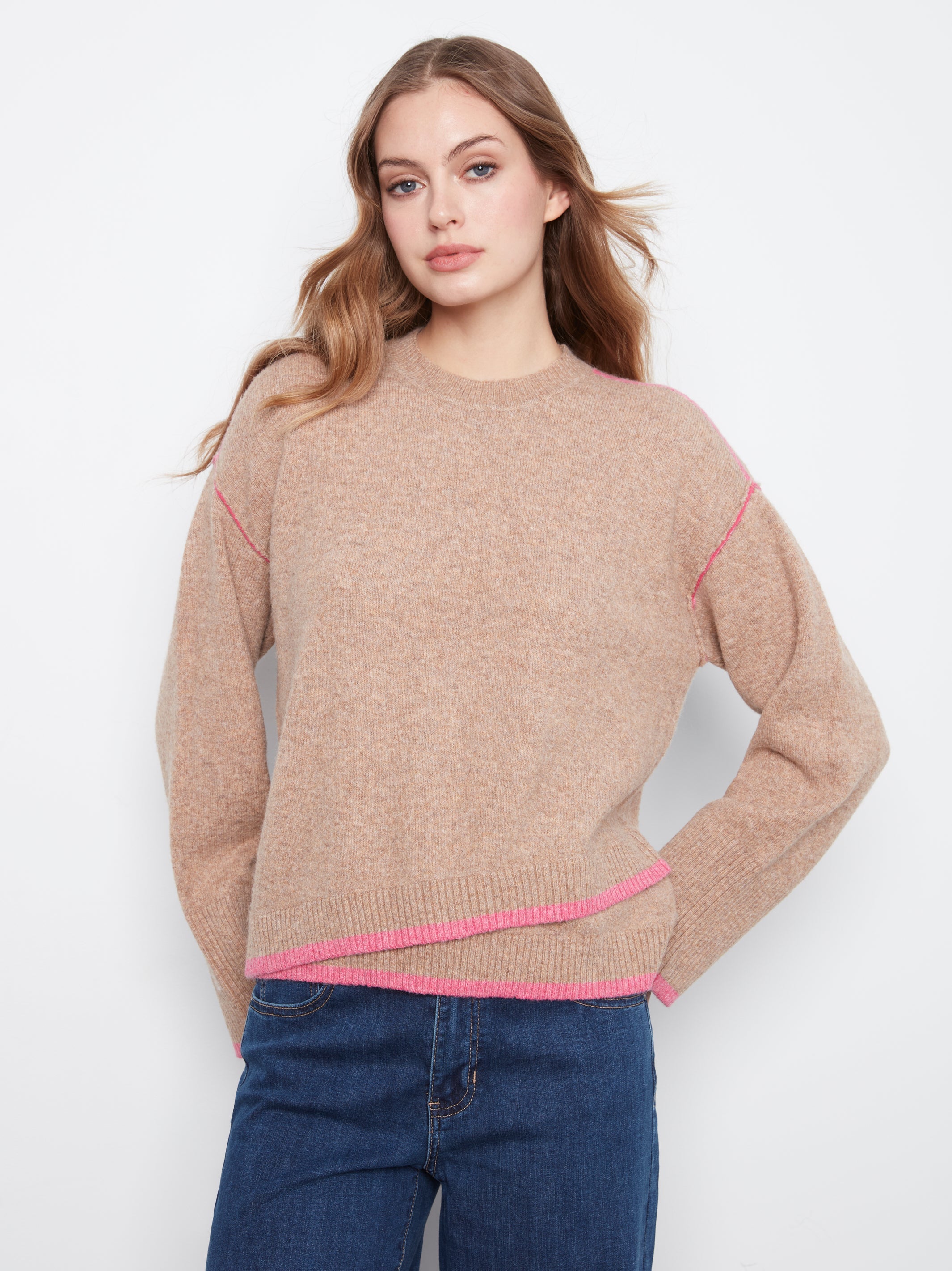 Charlie B V-Neck Sweater - Style C2123-690C