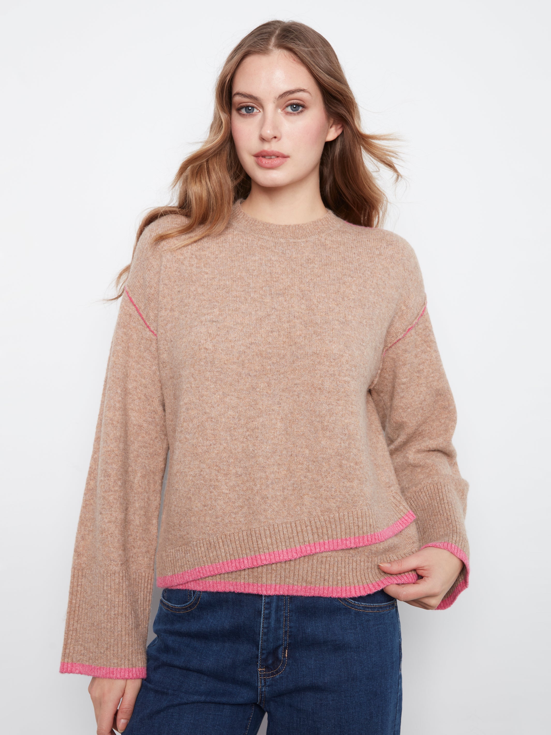 Charlie B V-Neck Sweater - Style C2123-690C