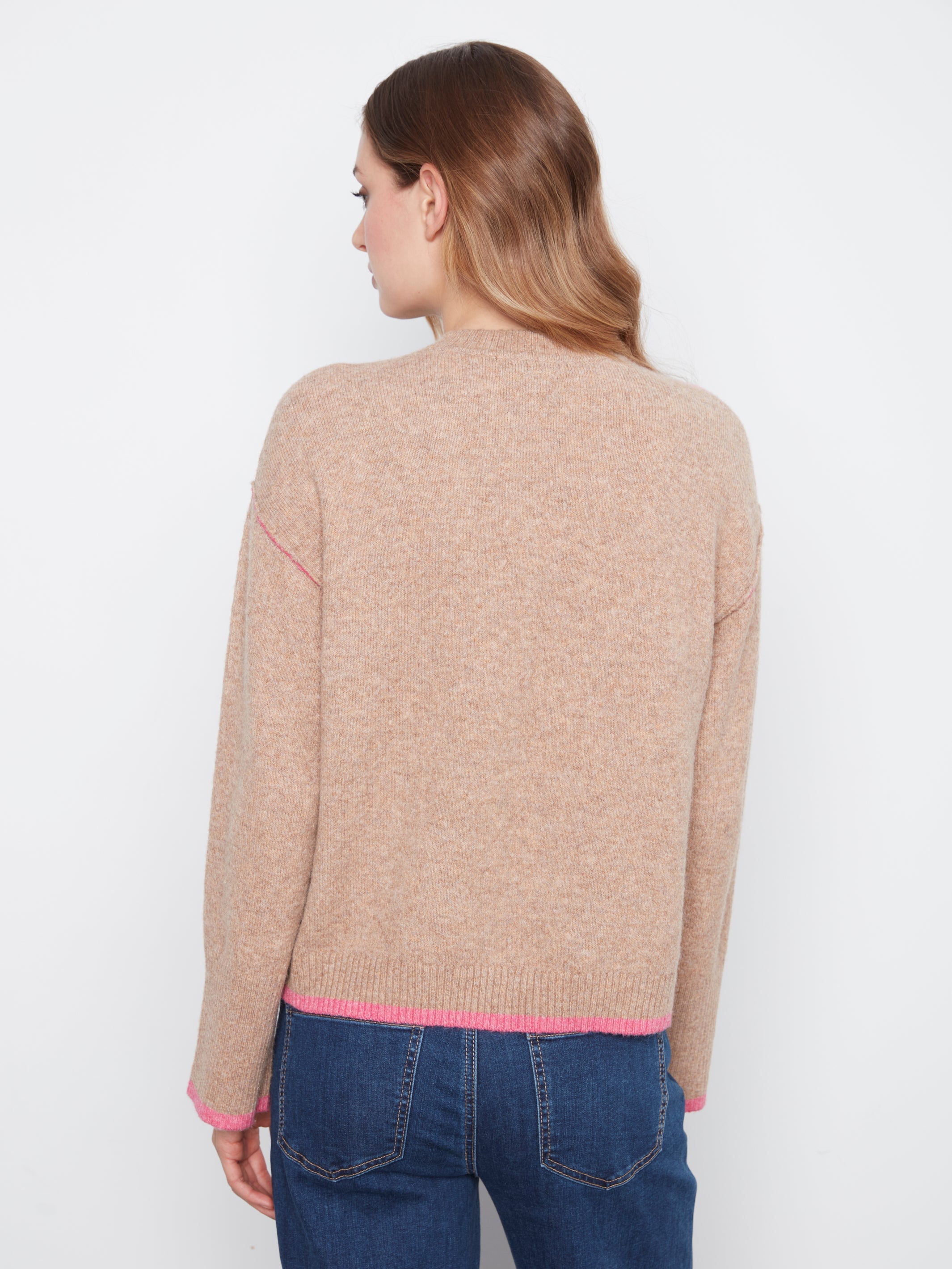 Charlie B V-Neck Sweater - Style C2123-690C