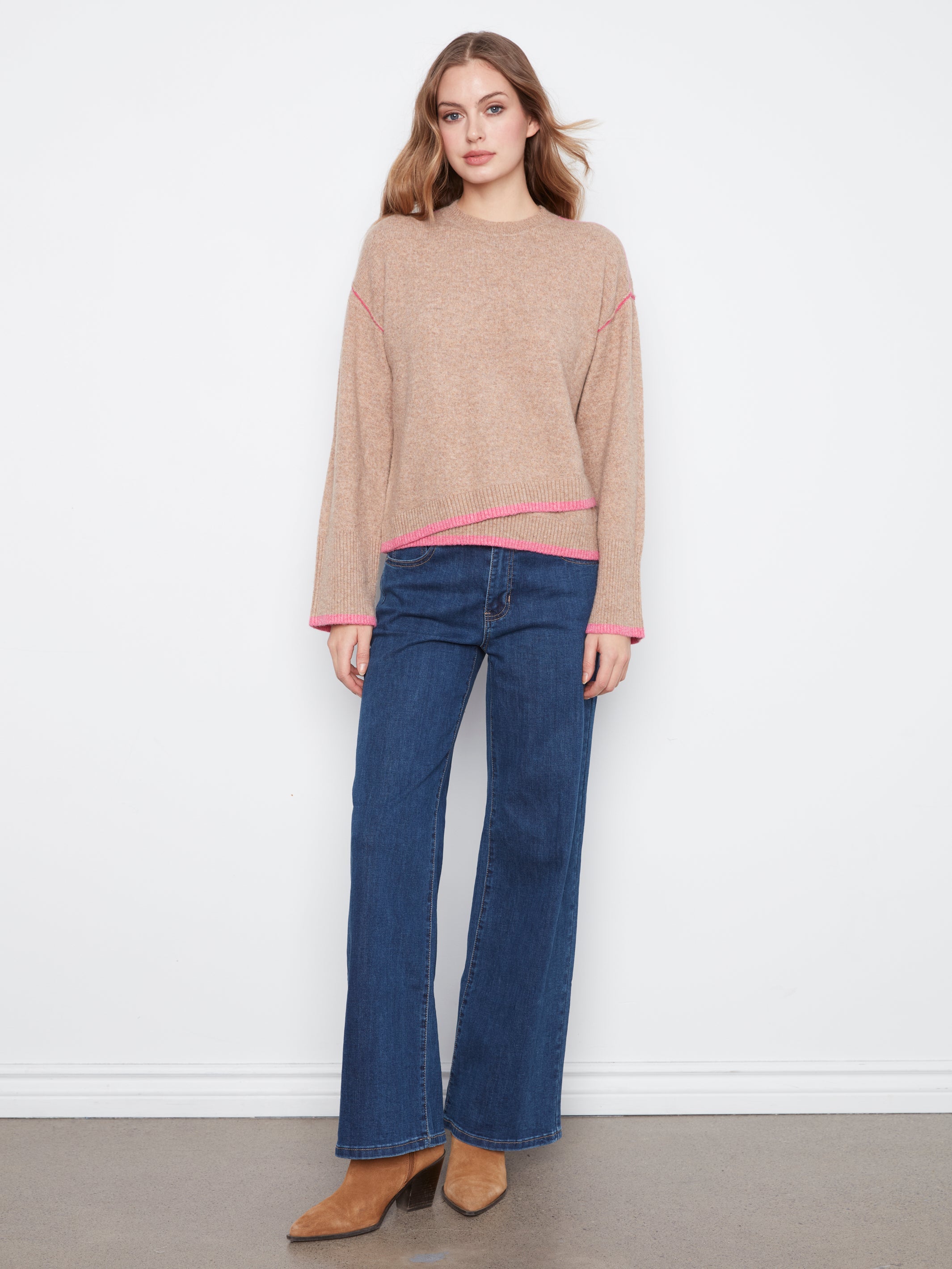 Charlie B V-Neck Sweater - Style C2123-690C