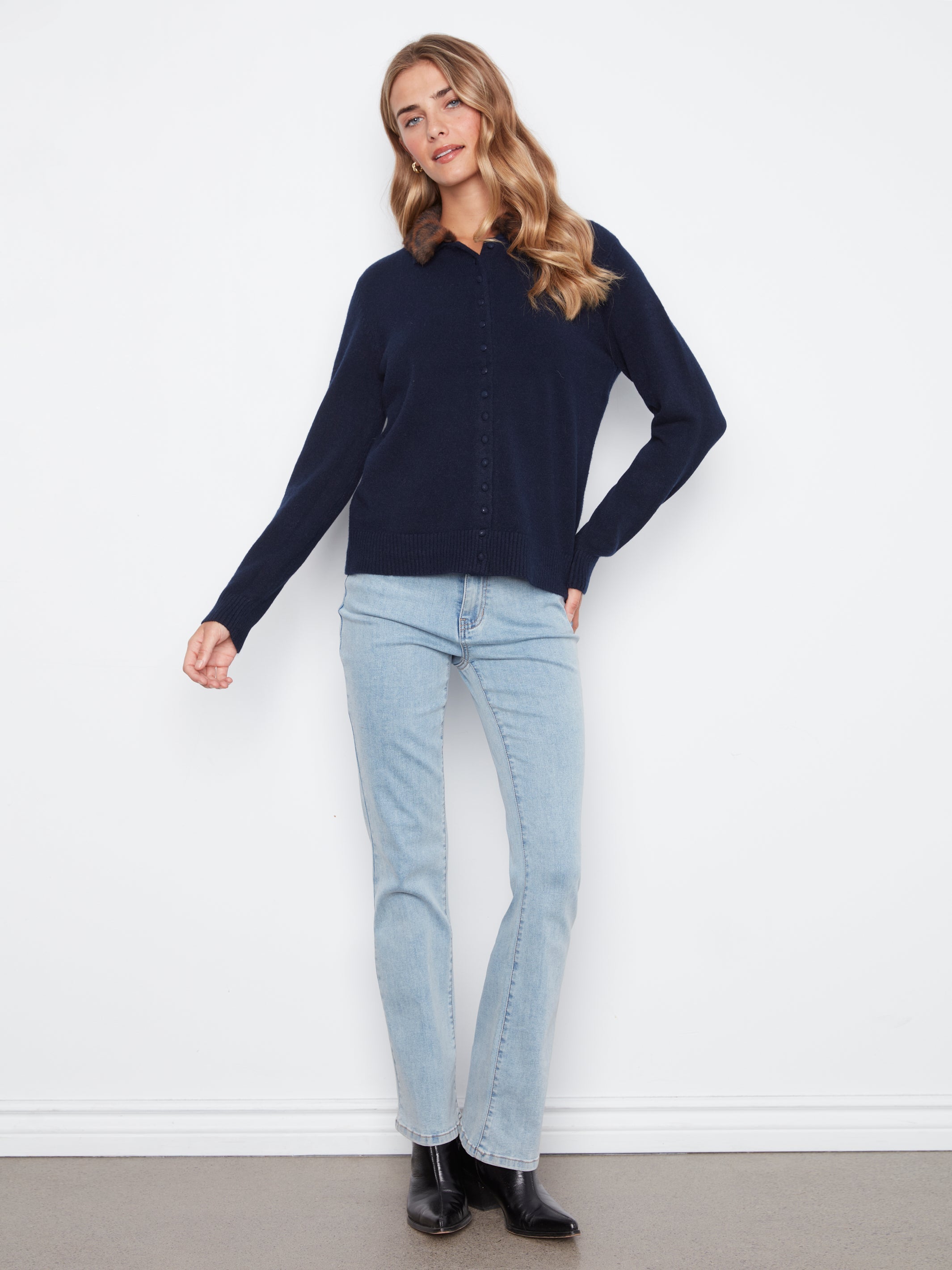 Charlie B Button Up Cardigan - Style C2138-736A
