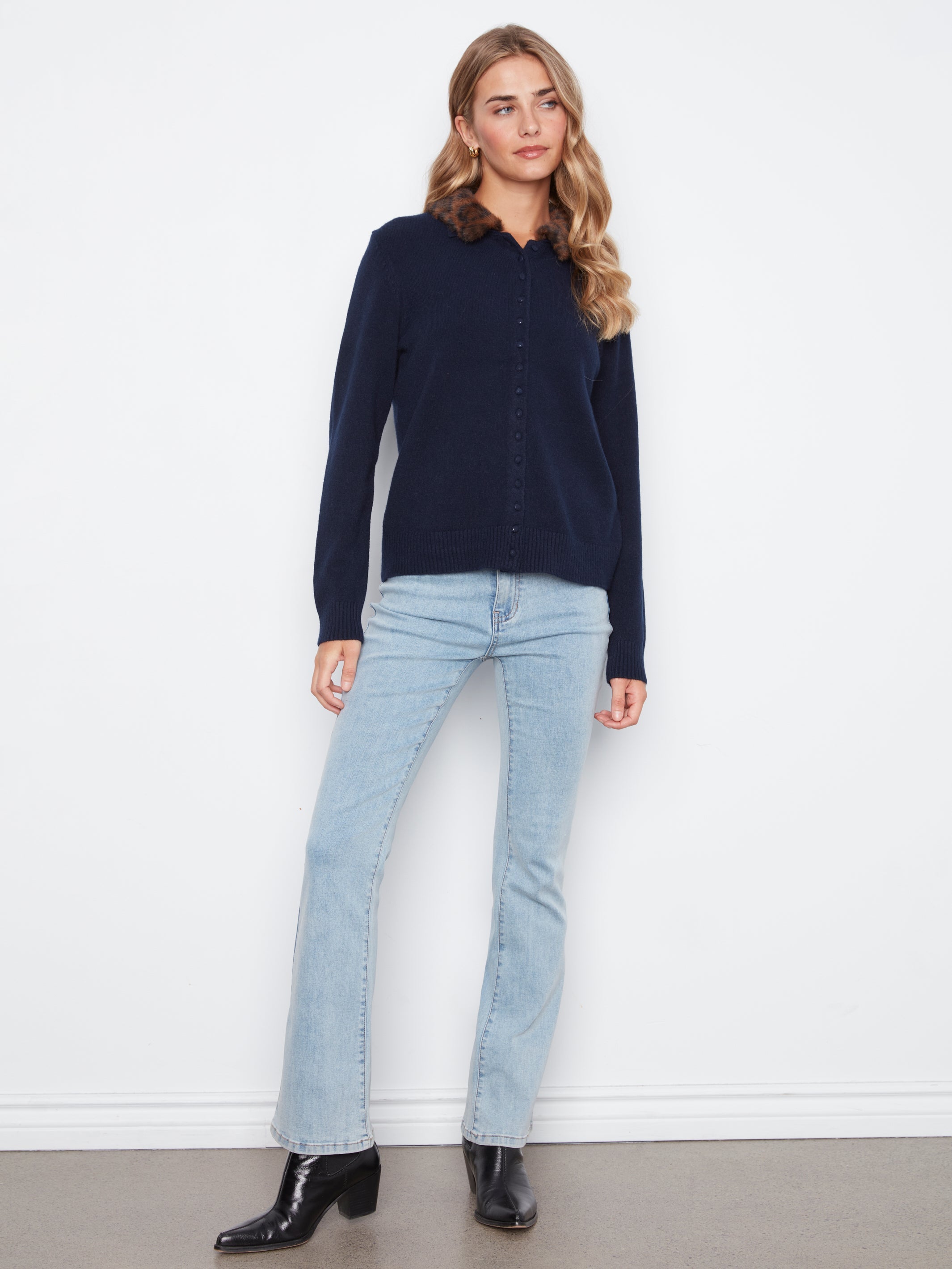 Charlie B Button Up Cardigan - Style C2138-736A