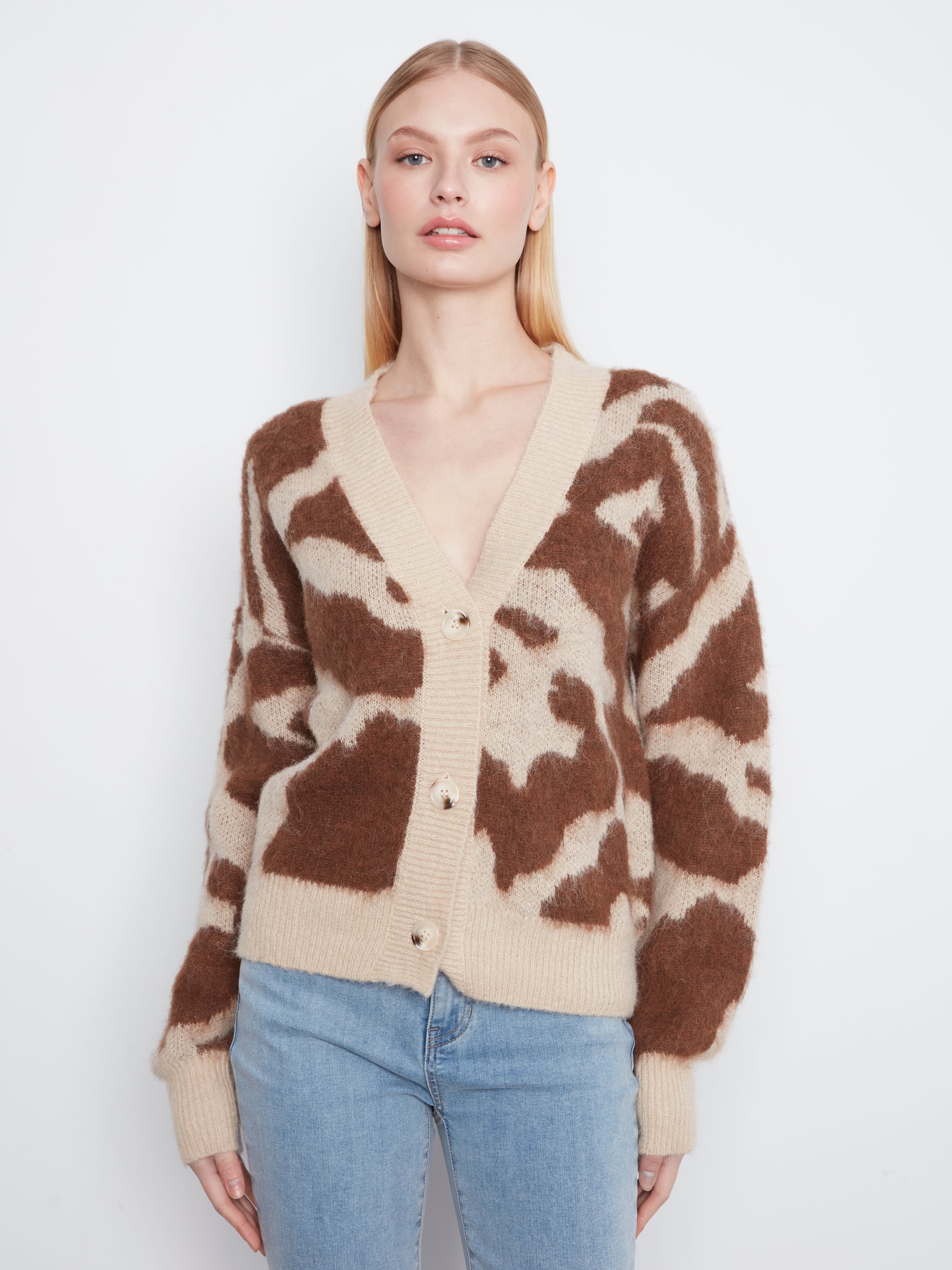 Charlie B Long Sleeve Drop Shoulder Cardigan - Style C2164-809C
