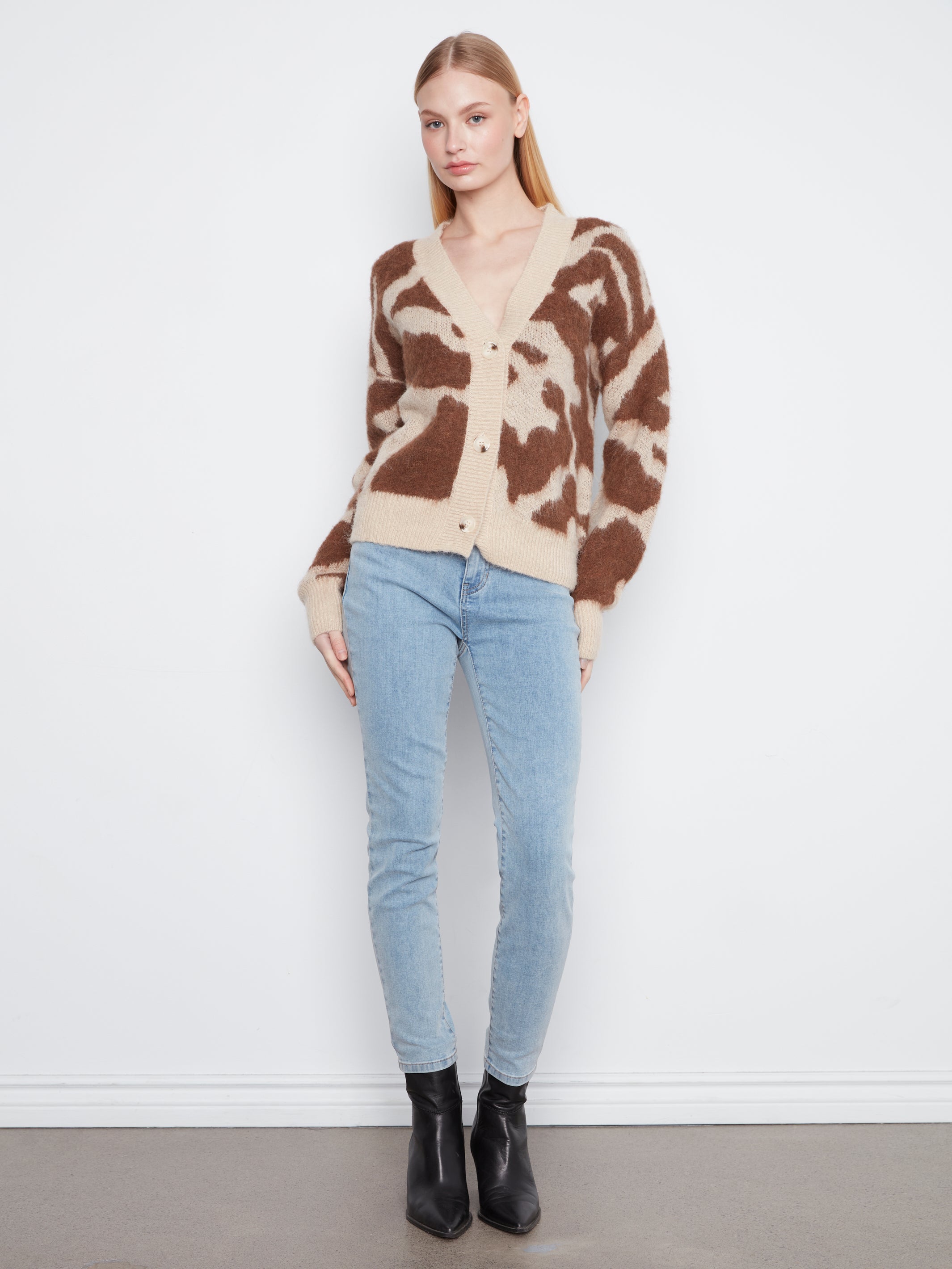 Charlie B Long Sleeve Drop Shoulder Cardigan - Style C2164-809C