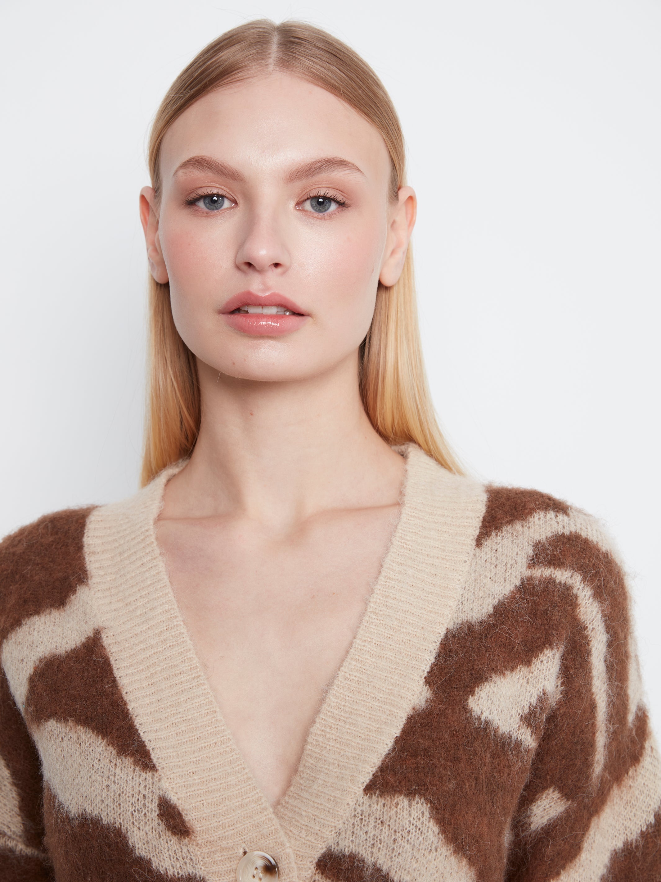 Charlie B Long Sleeve Drop Shoulder Cardigan - Style C2164-809C