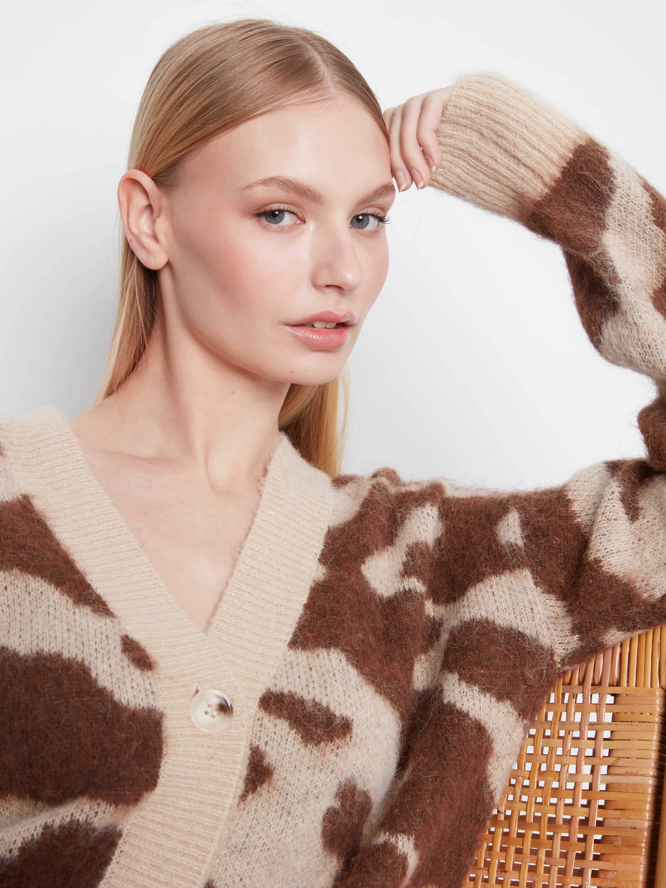 Charlie B Long Sleeve Drop Shoulder Cardigan - Style C2164-809C