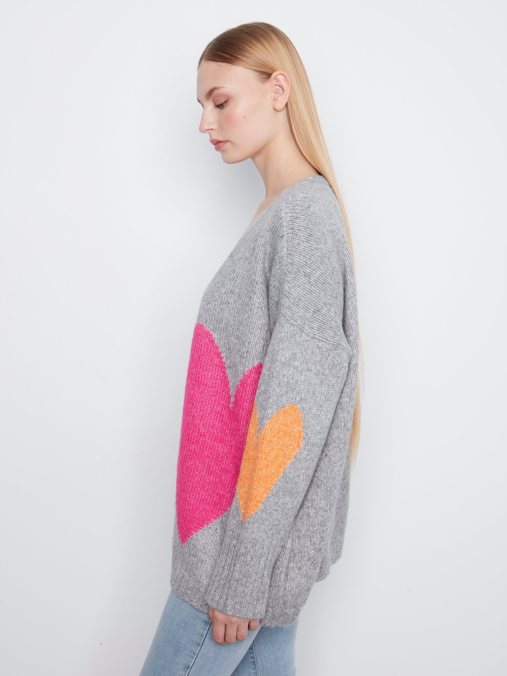 Heart Open Front Cardigan