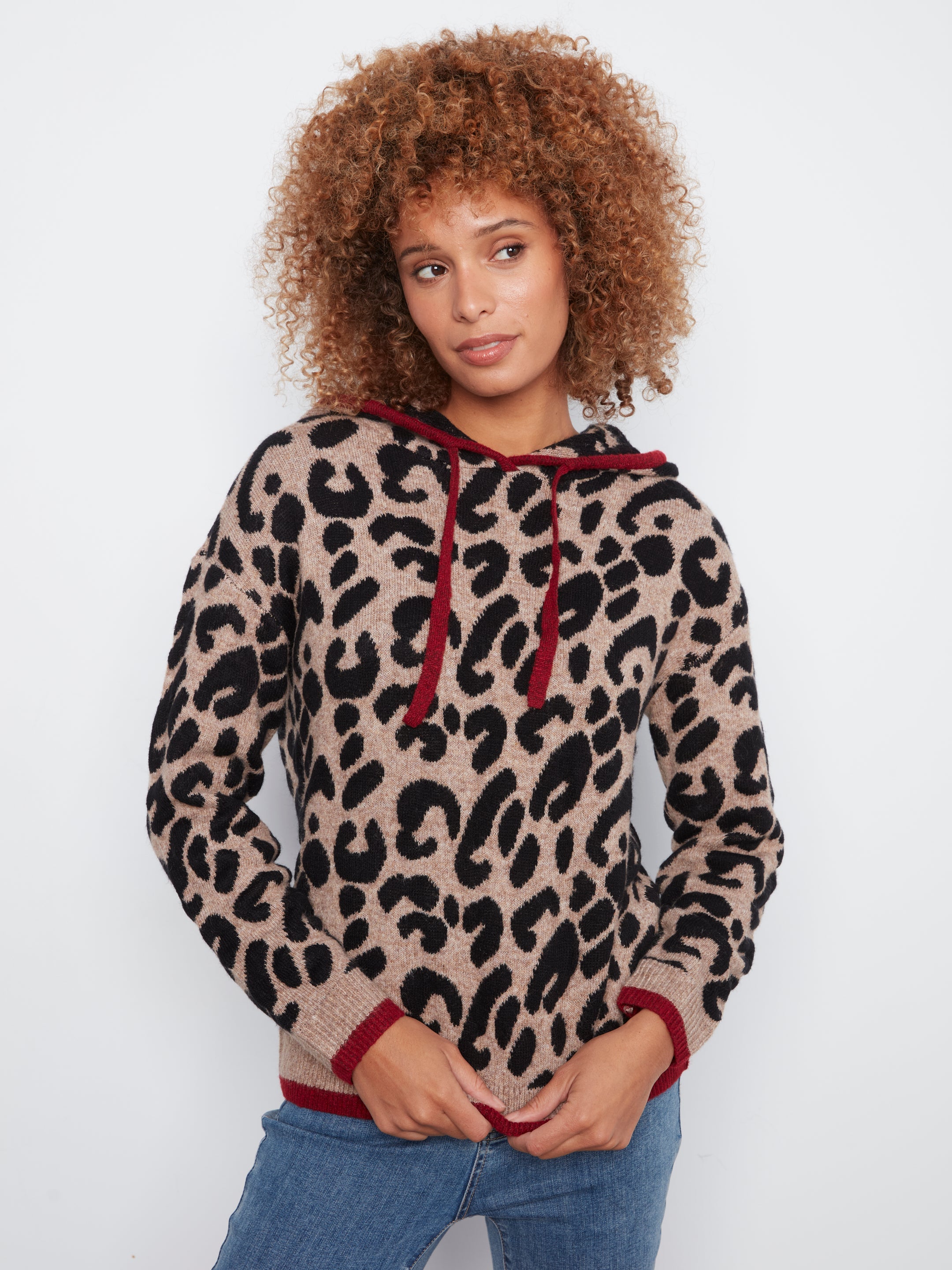 Charlie B Printed Hoodie Sweater - Style C2436J-690C