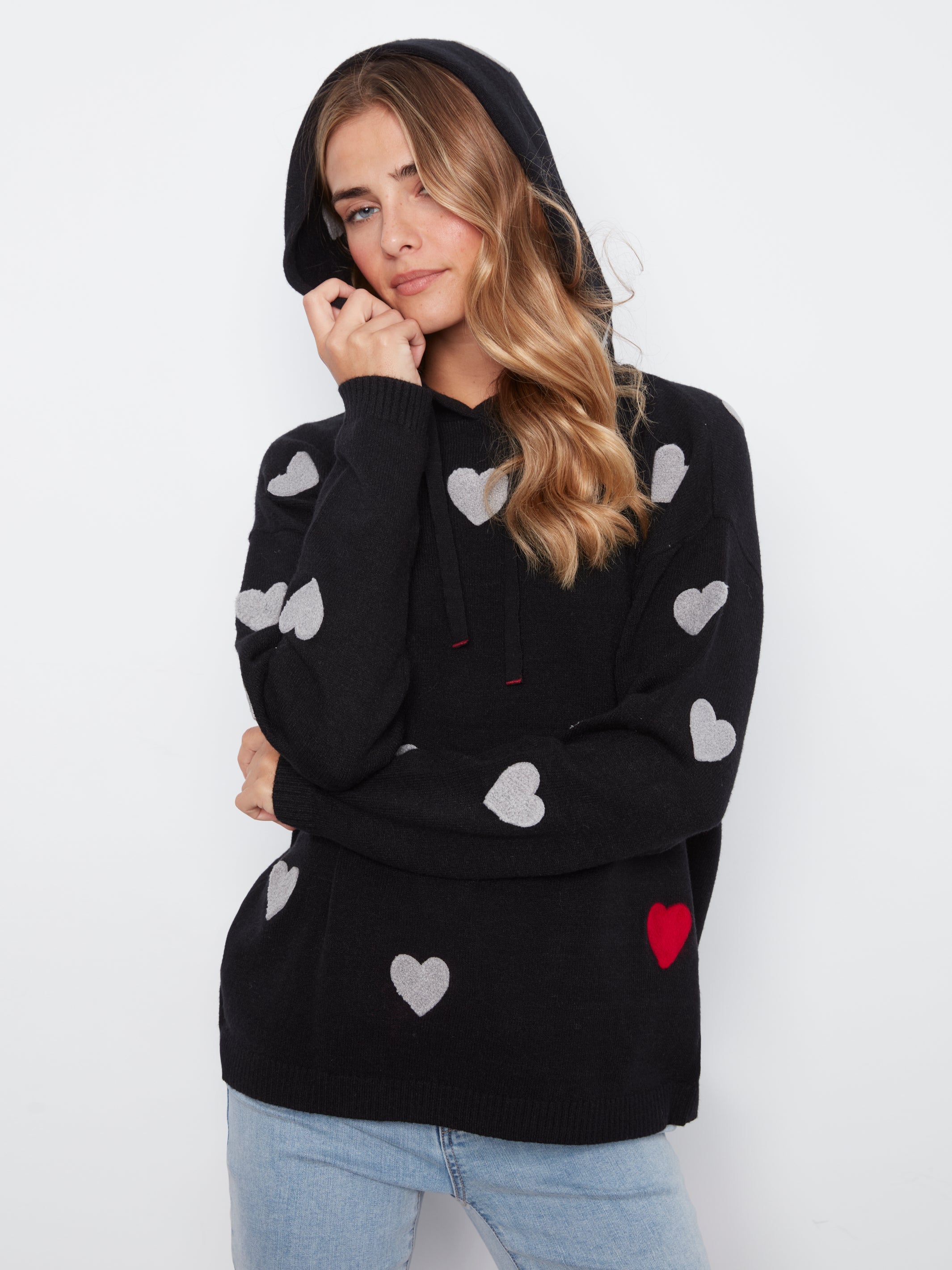Charlie B Needle Punch Hoodie - Style C2436YR-736A