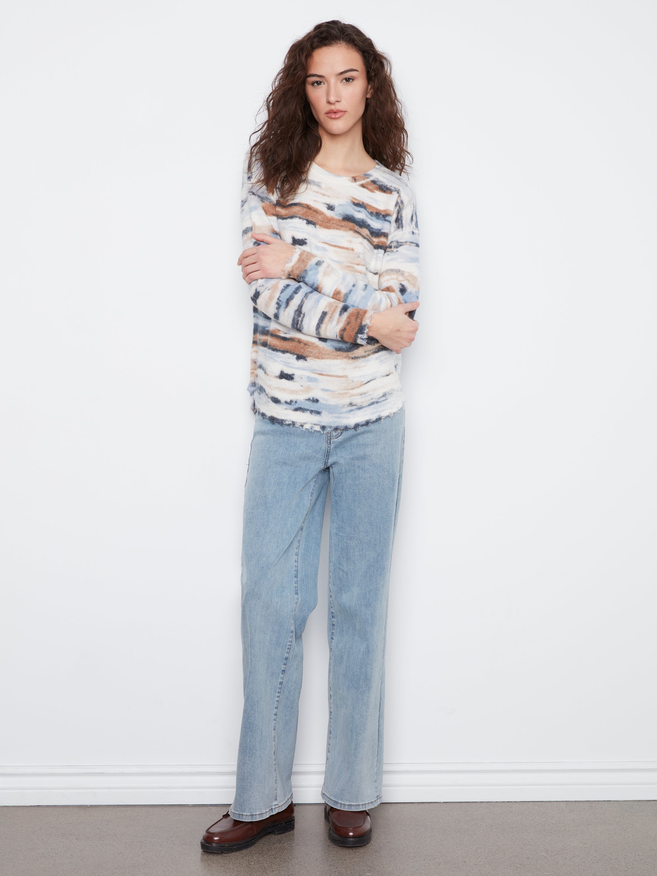 Charlie B Drop Shoulder Reversible Top - Style C2735RR-918A