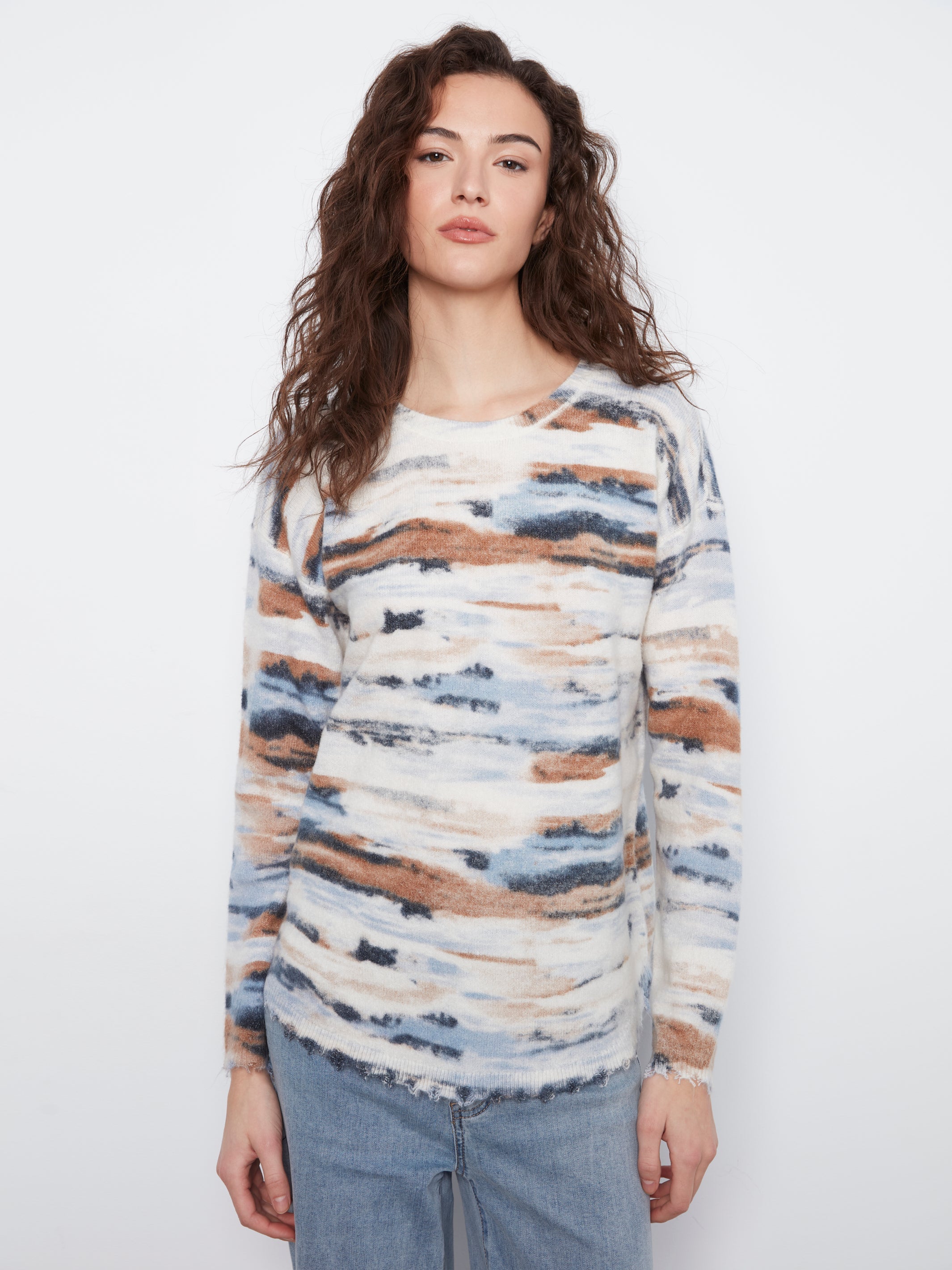 Charlie B Drop Shoulder Reversible Top - Style C2735RR-918A