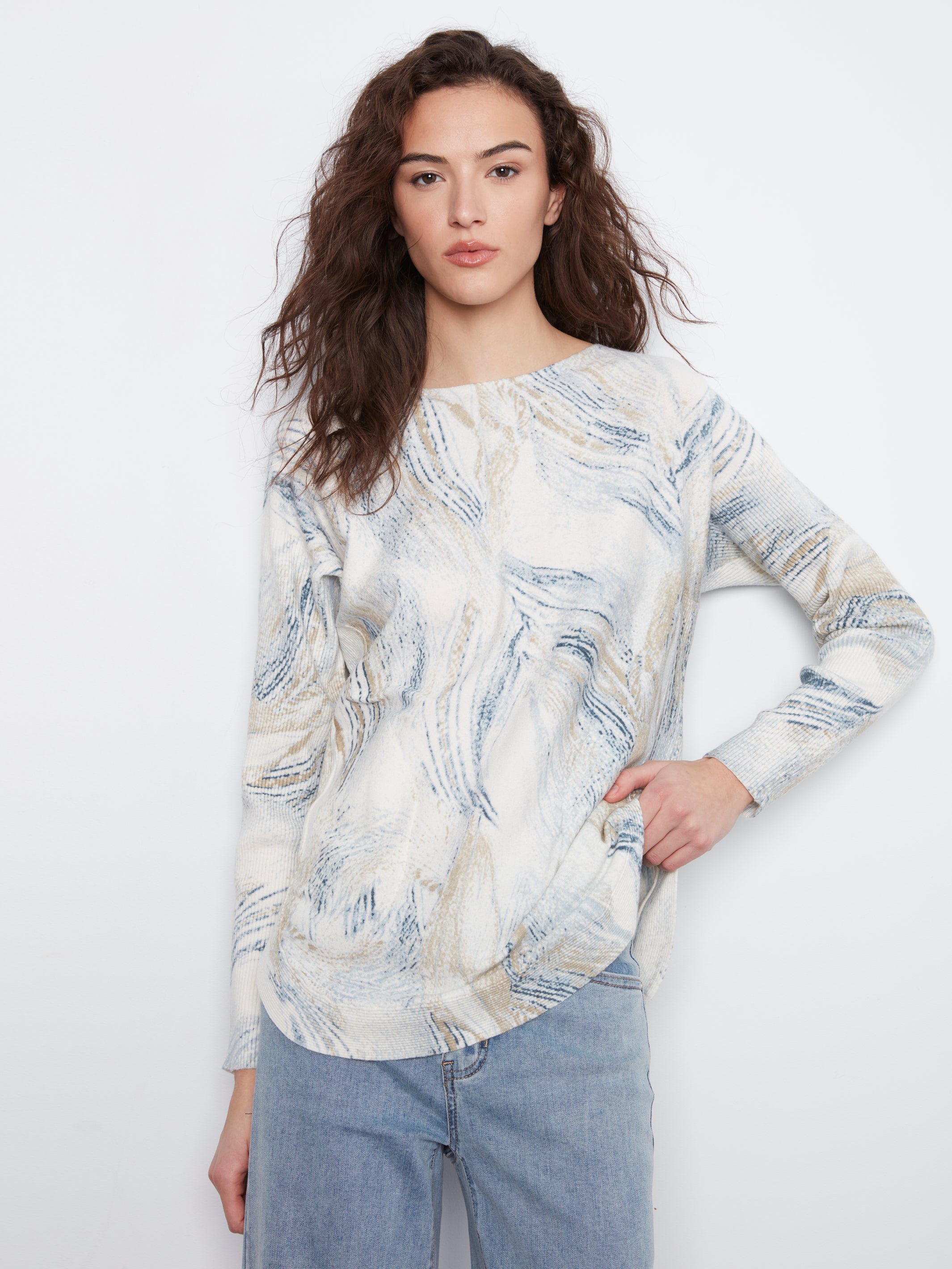 Charlie B Drop Shoulder Boat Top - Style C2818PR-464A