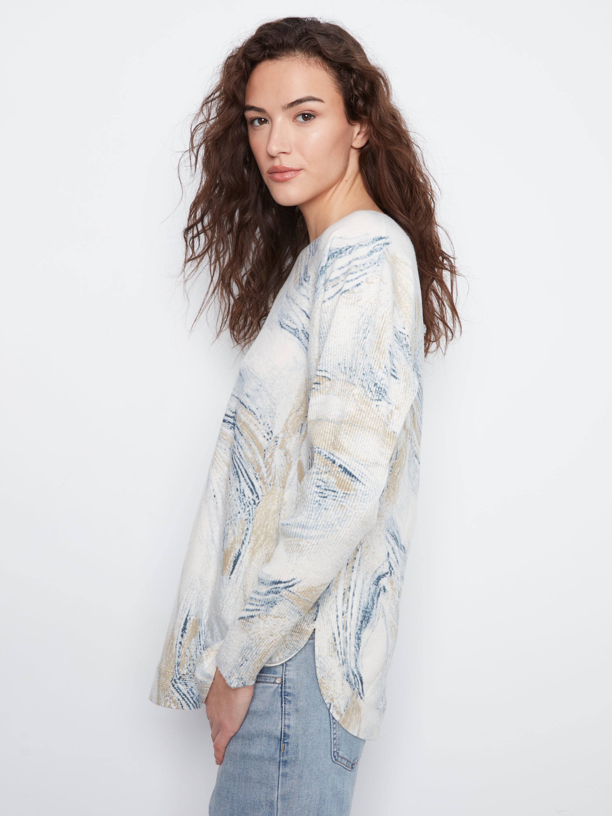 Charlie B Drop Shoulder Boat Top - Style C2818PR-464A