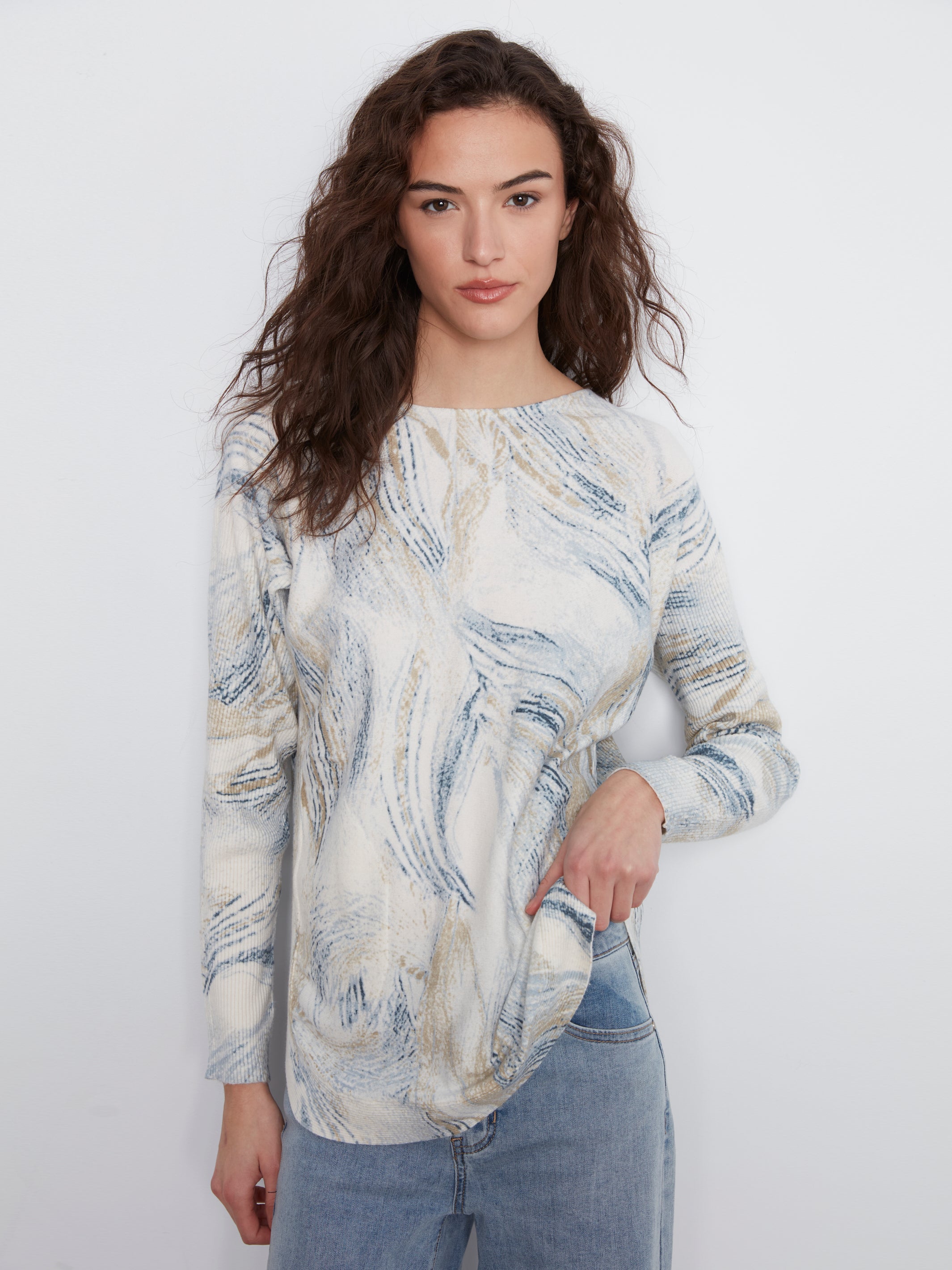 Charlie B Drop Shoulder Boat Top - Style C2818PR-464A