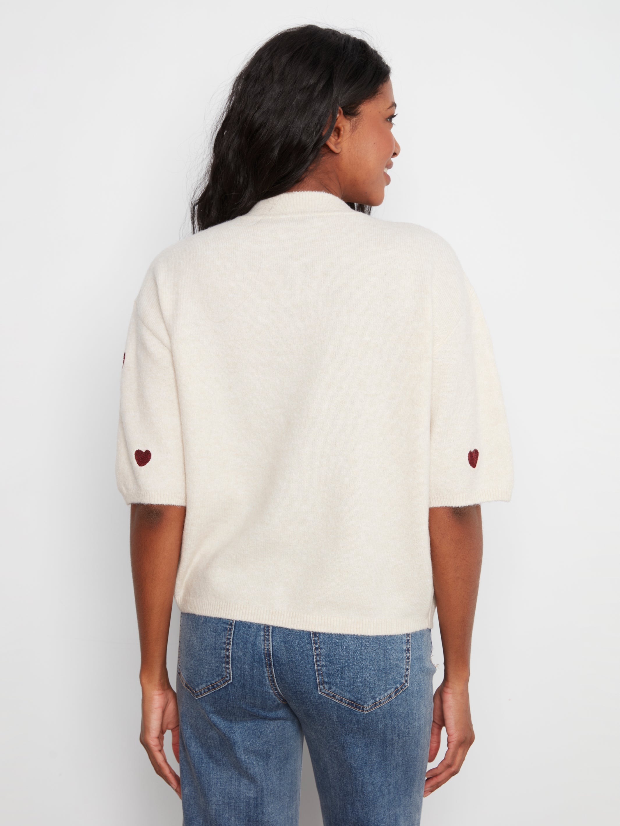 Charlie B Heart Sweater - Style C2858E-707C