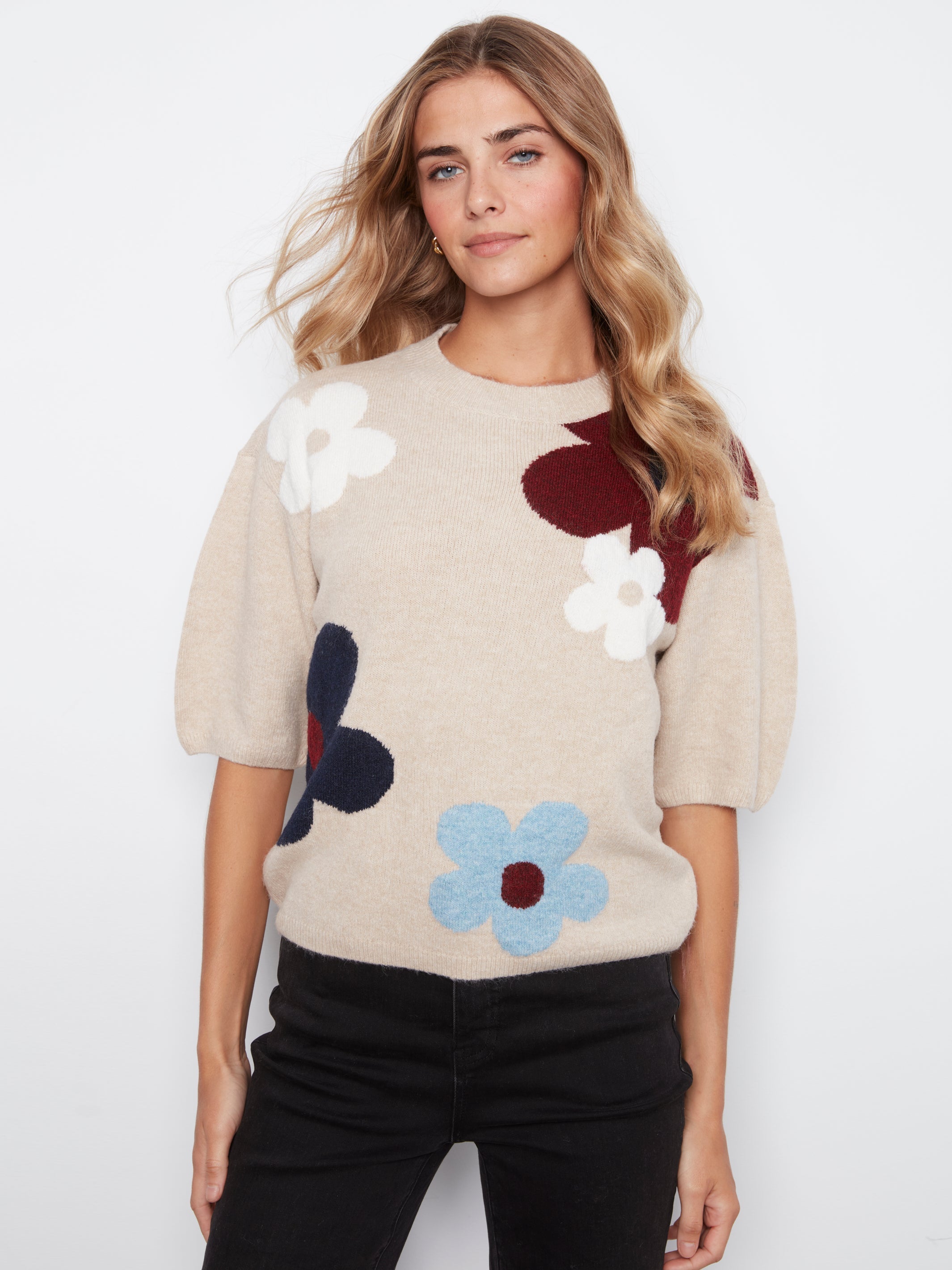Charlie B Jacquard Sweater - Style C2858J-635C