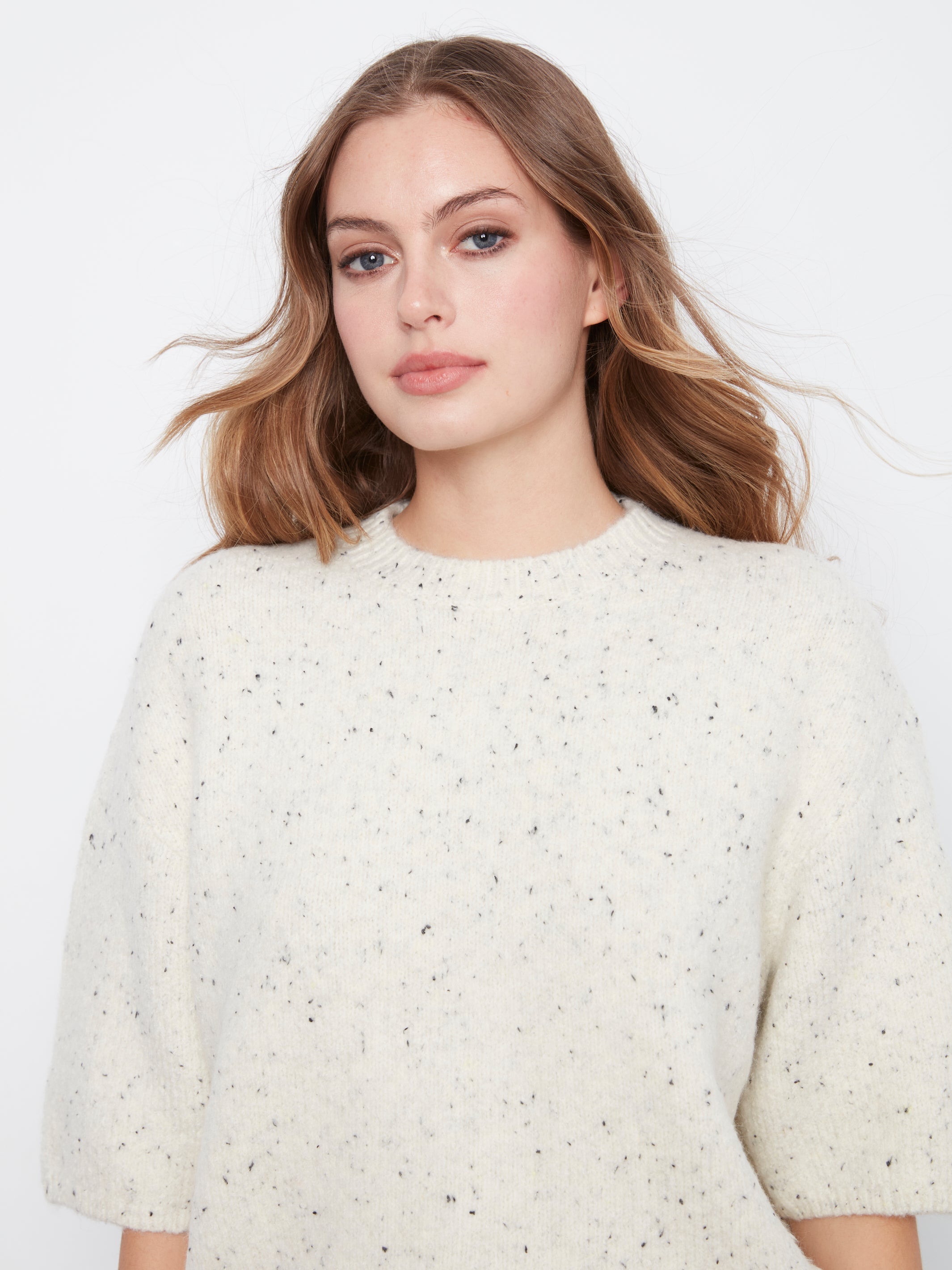 Charlie B Balloon Elbow Sleeve Knit Sweater - Style C2858R-663C