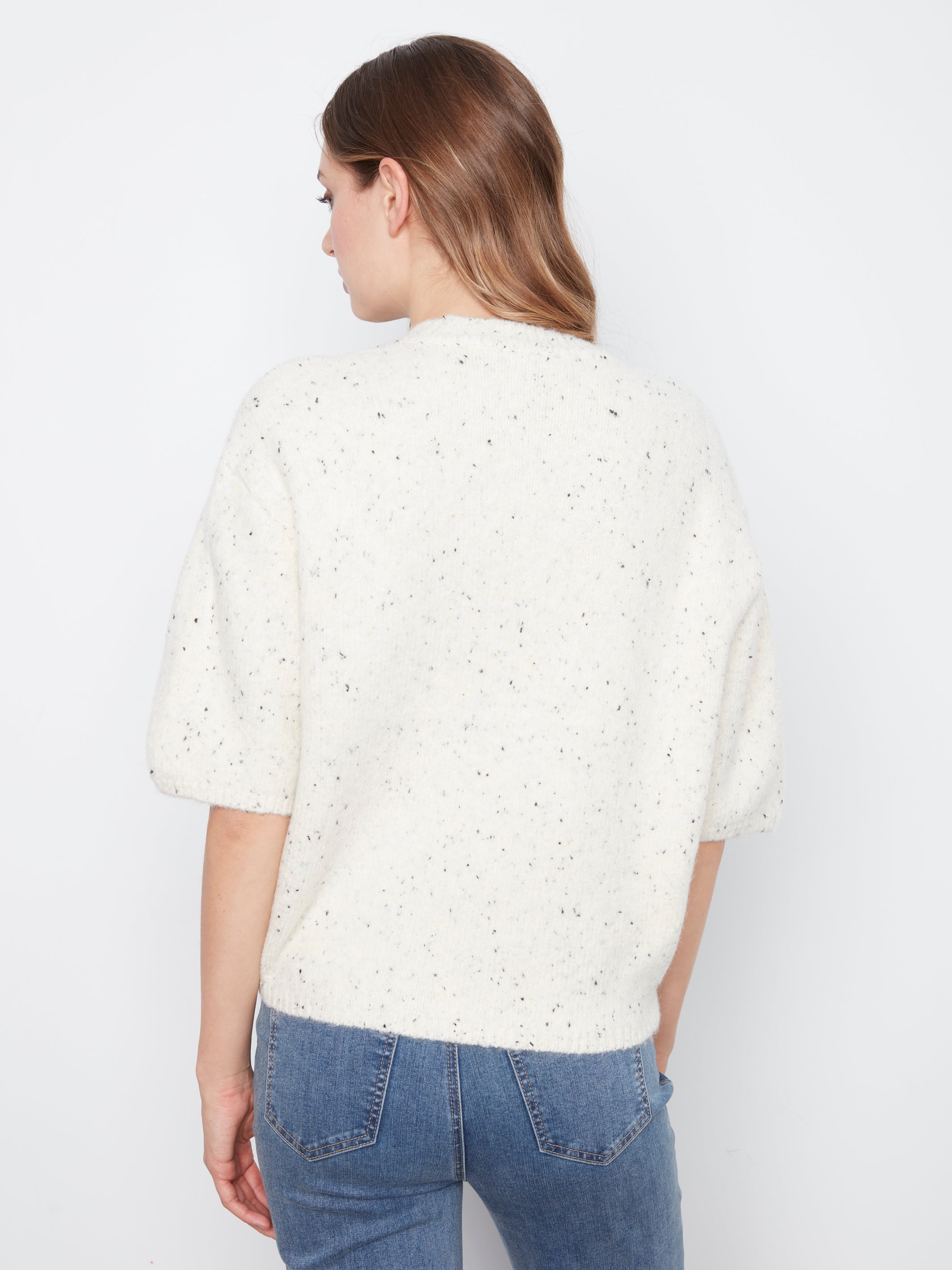 Charlie B Balloon Elbow Sleeve Knit Sweater - Style C2858R-663C