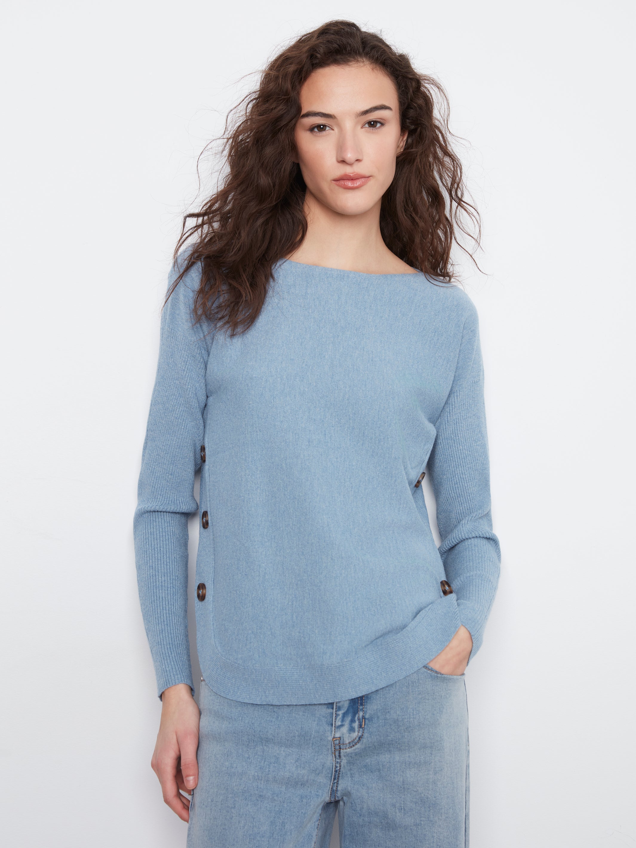 Charlie B Long Sleeve Drop Shoulder Sweater - Style C2871R-464A