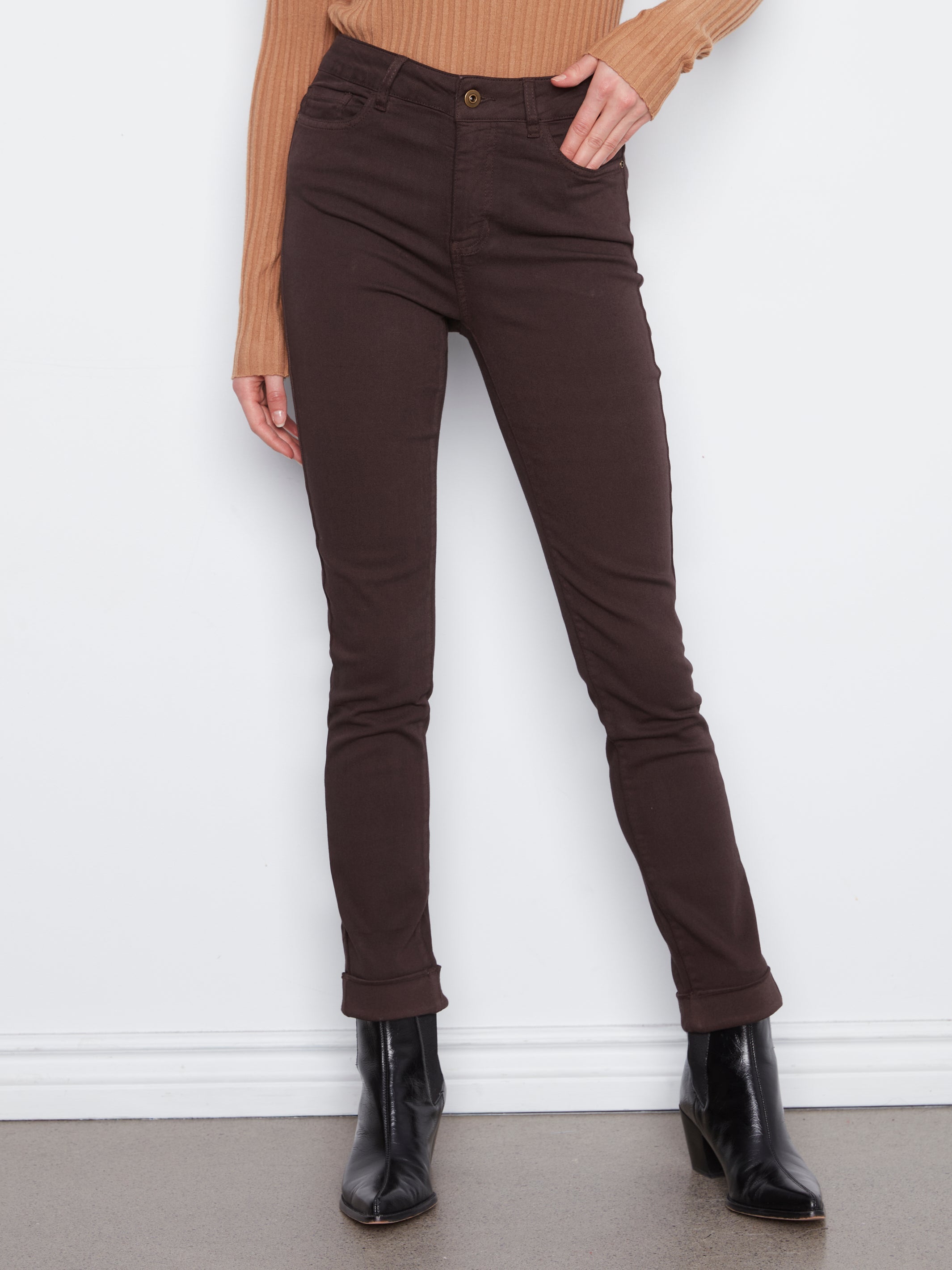 Charlie B Cuffed Hem Twill Jeans - Style C5309YR-188B