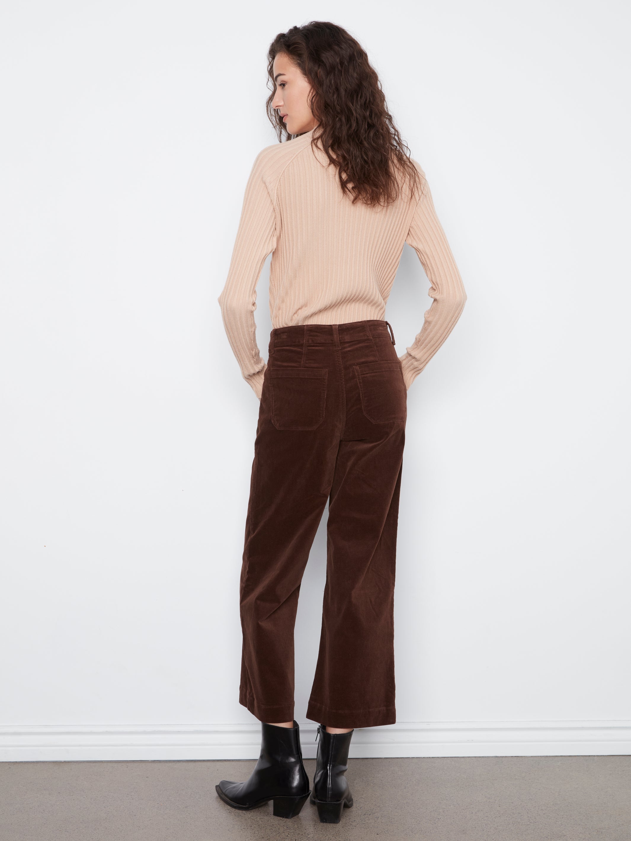 Carlie B Printed Crop Wide-Leg Twill Pant - Style C5660RR-660B