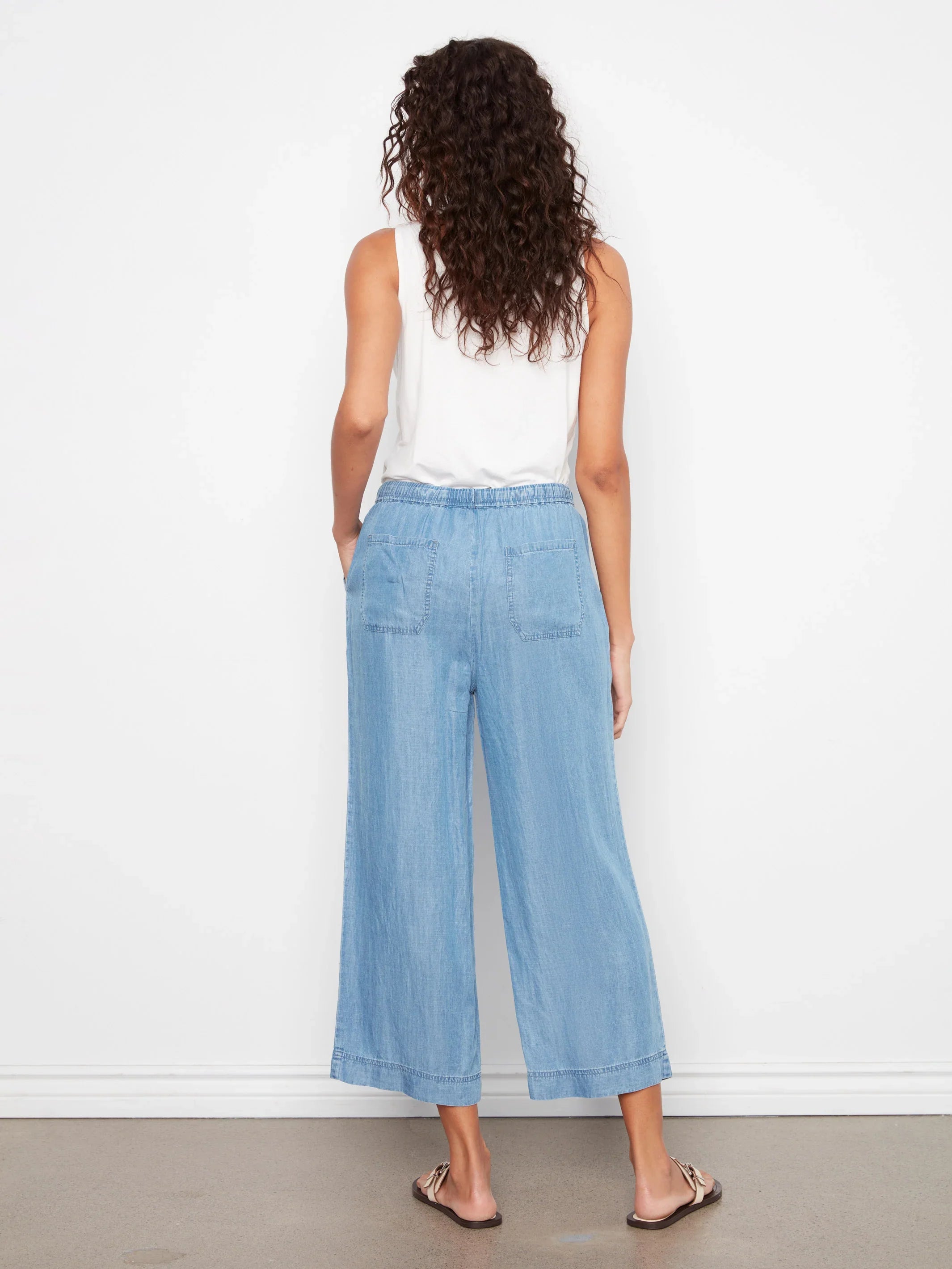 Tencel Wide Leg Jogger Pants