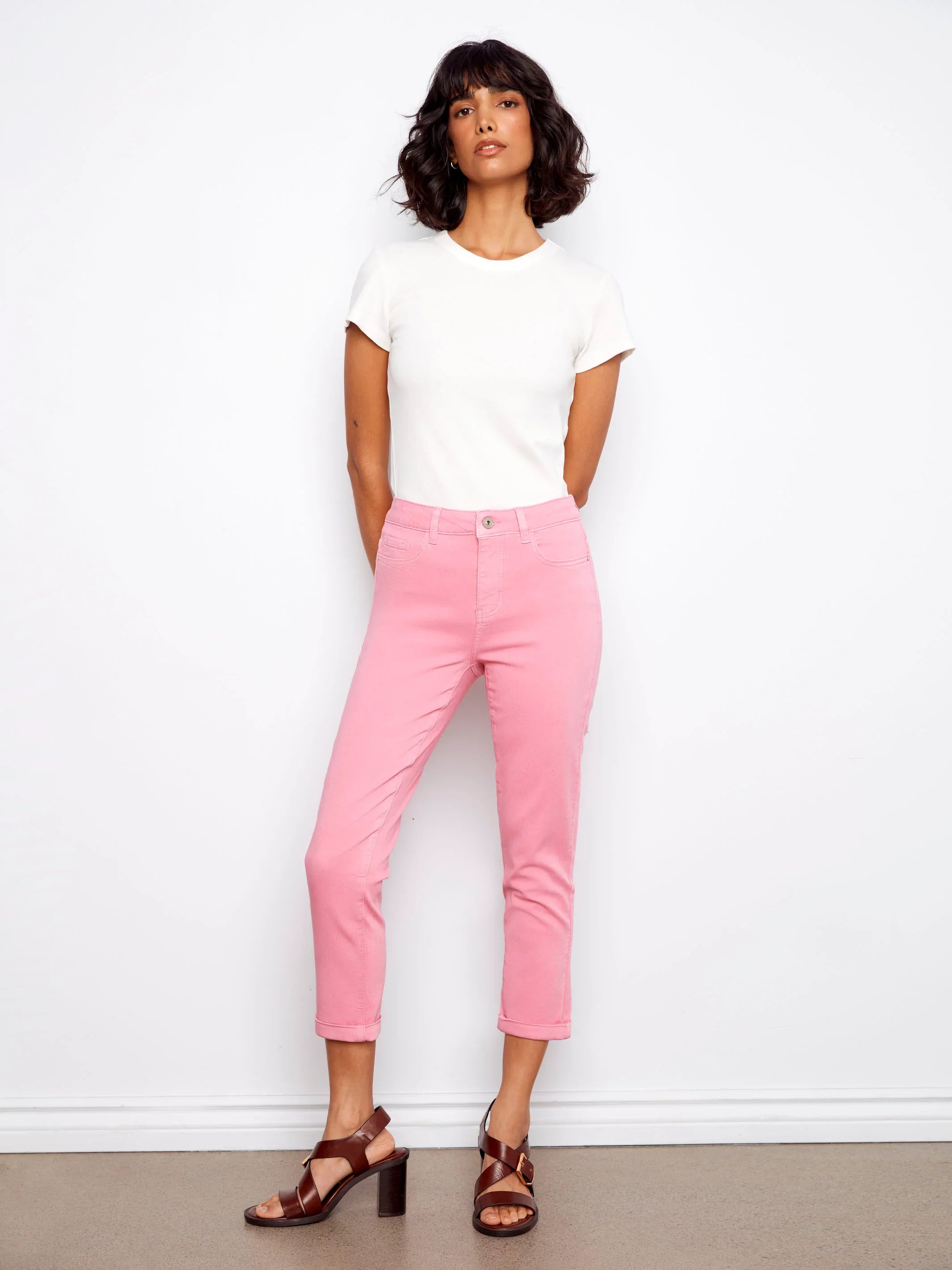 Slim-Leg Cropped Pants