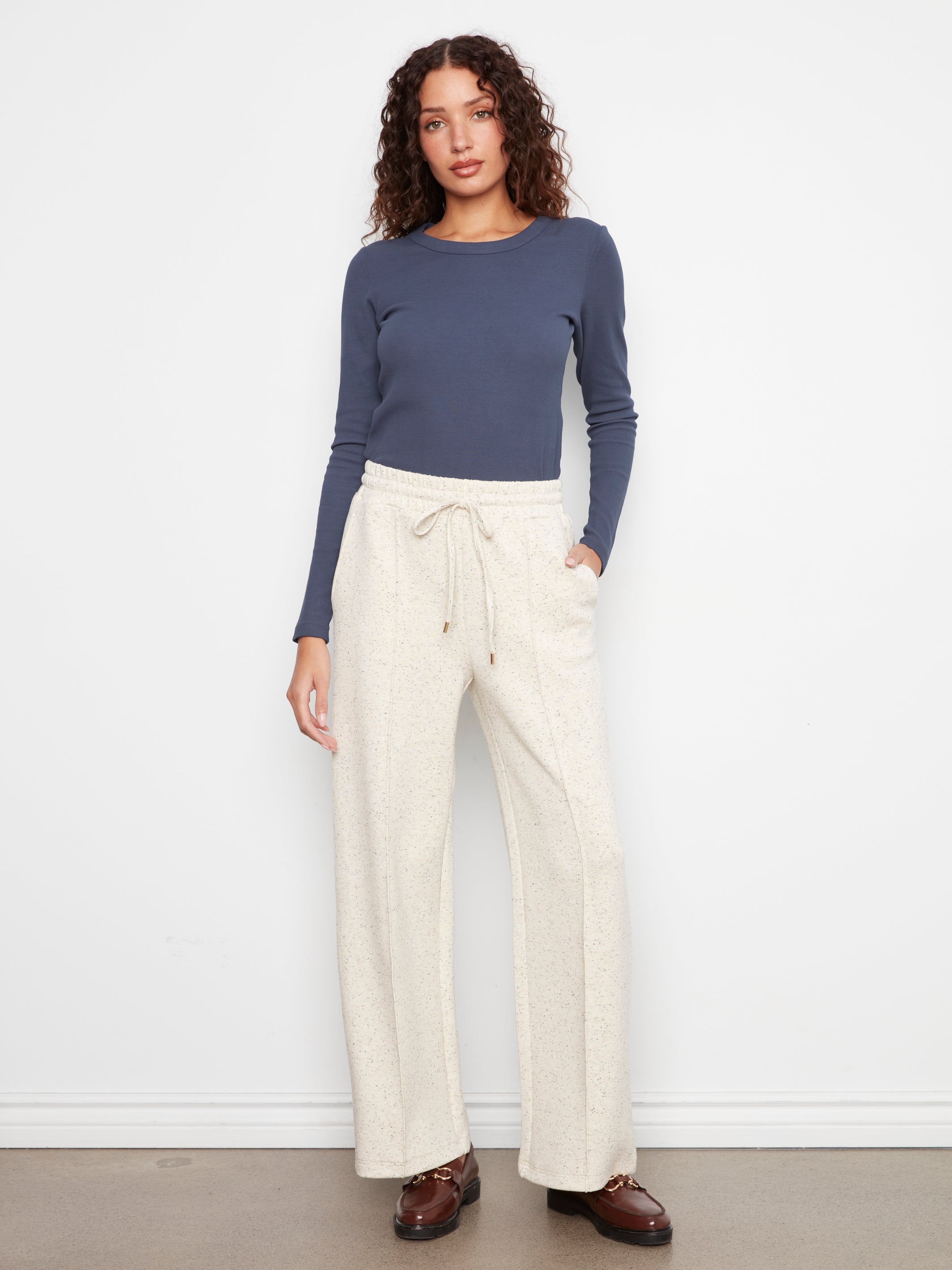 Charlie B Soft Scuba Wide Leg Jogger Pants - Style C5818-757C