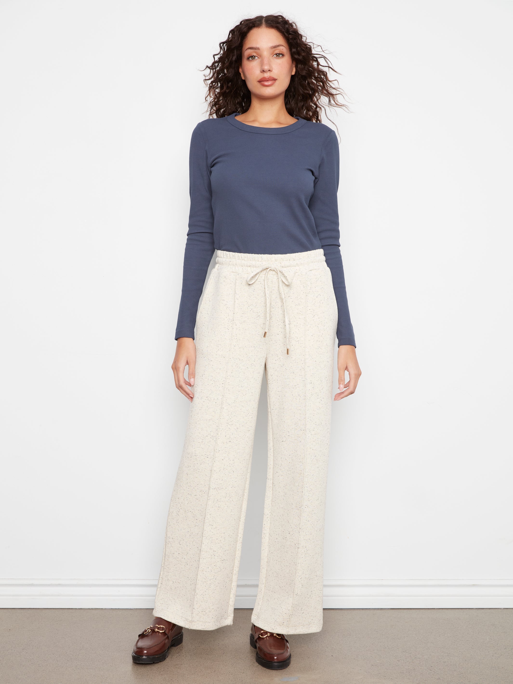 Charlie B Soft Scuba Wide Leg Jogger Pants - Style C5818-757C