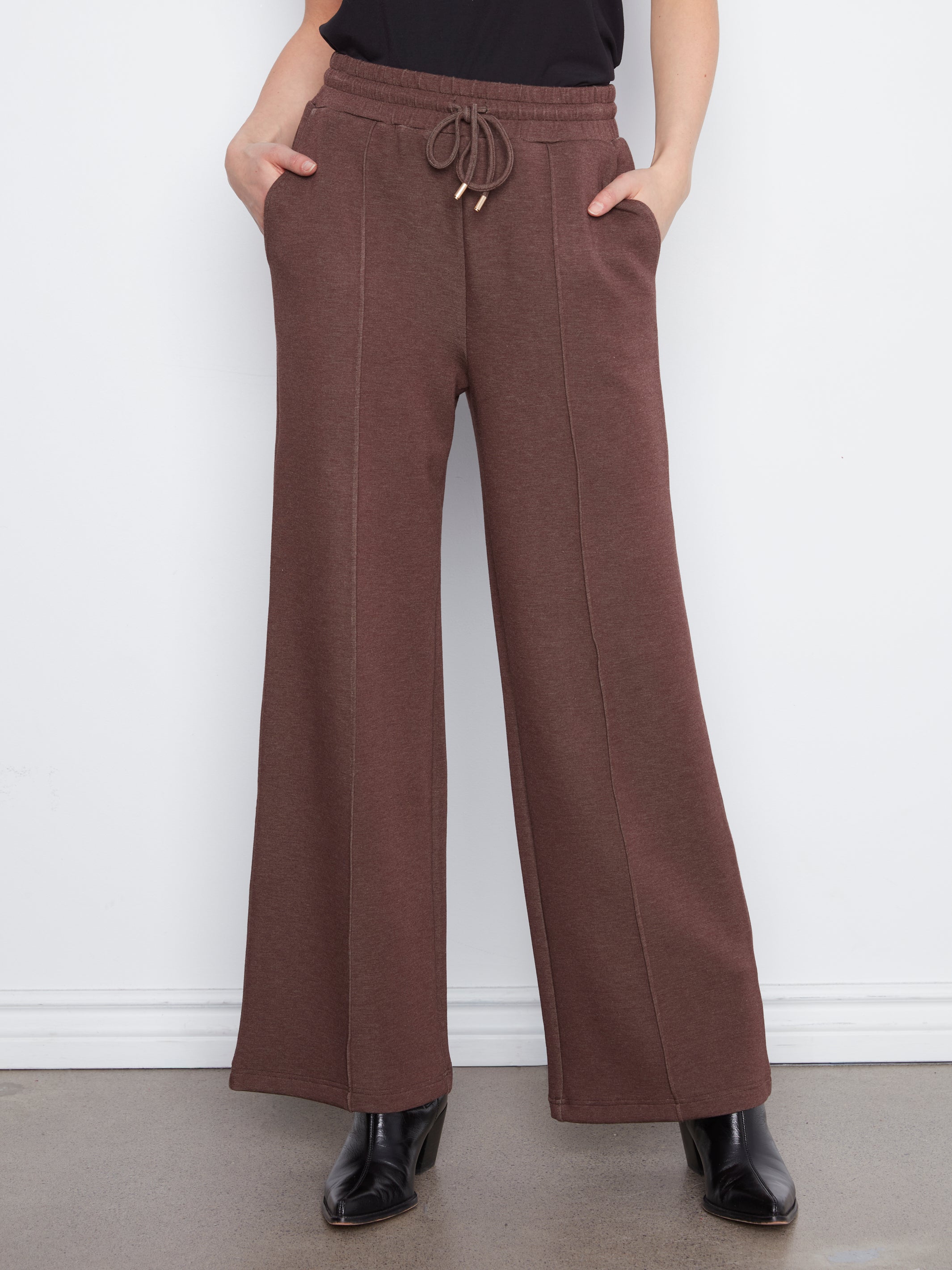 Charlie B Soft Scuba Wide Leg Jogger Pants - Style C5818-825C