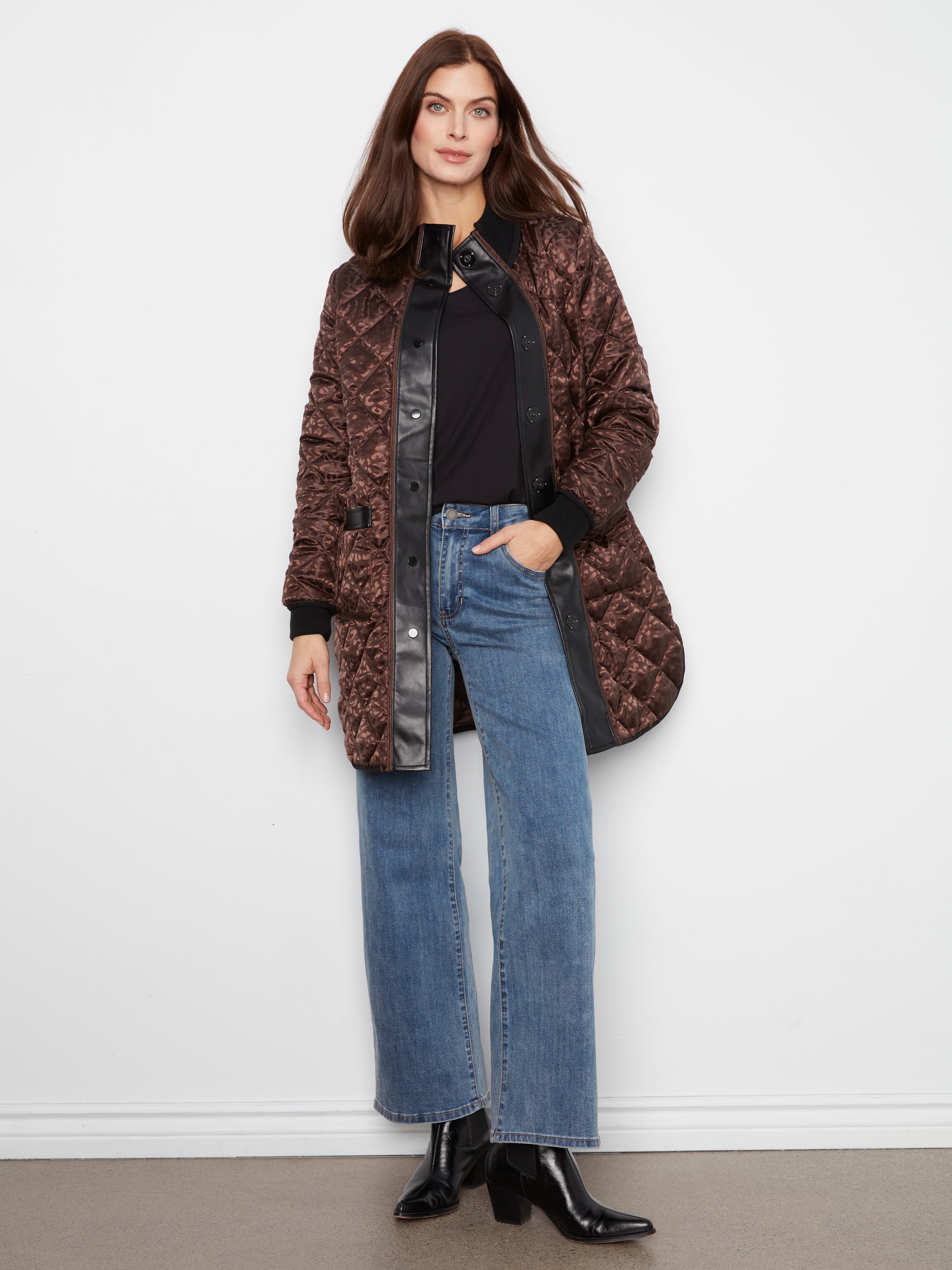 Charlie B Reversible Solid Puffer Jacket - Style Reversible