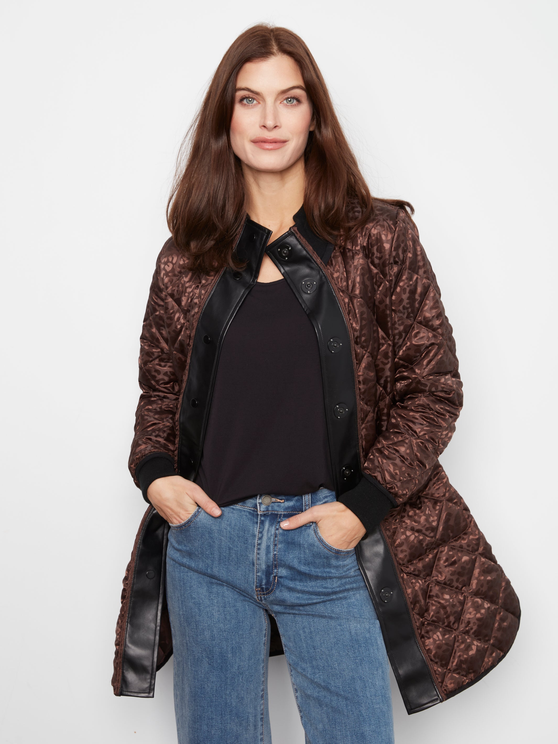 Charlie B Reversible Solid Puffer Jacket - Style Reversible