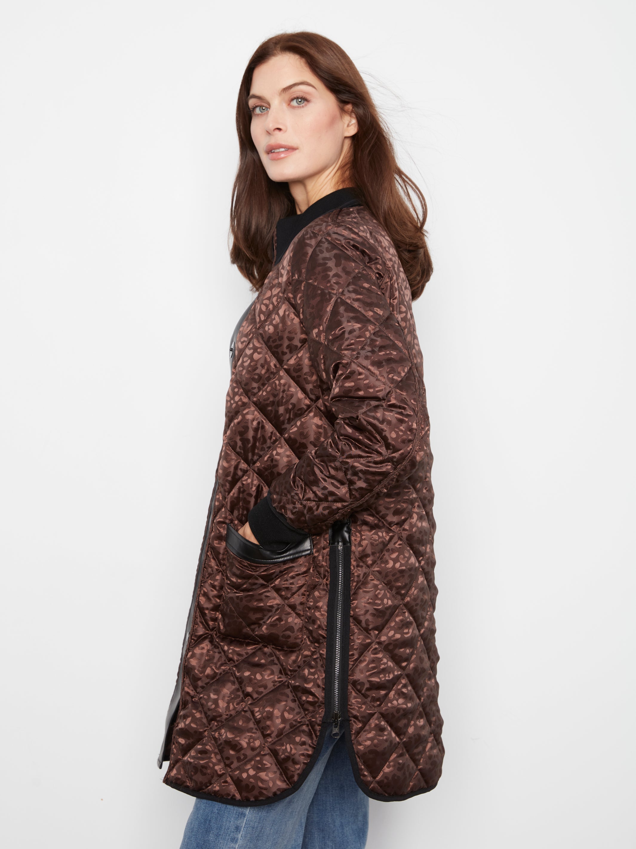 Charlie B Reversible Solid Puffer Jacket - Style Reversible