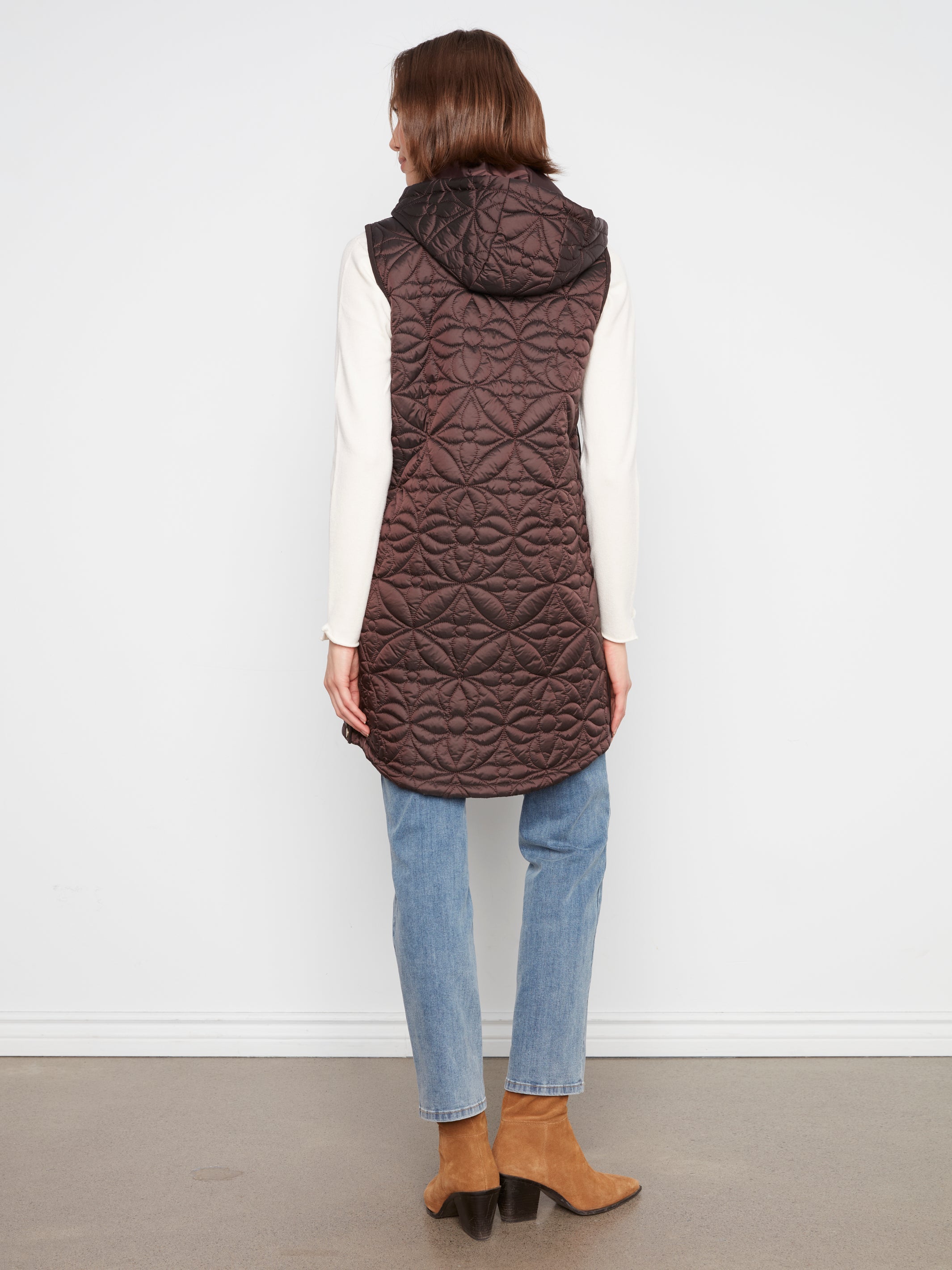 Charlie B Long Puffer Vest - Style C6426-135B