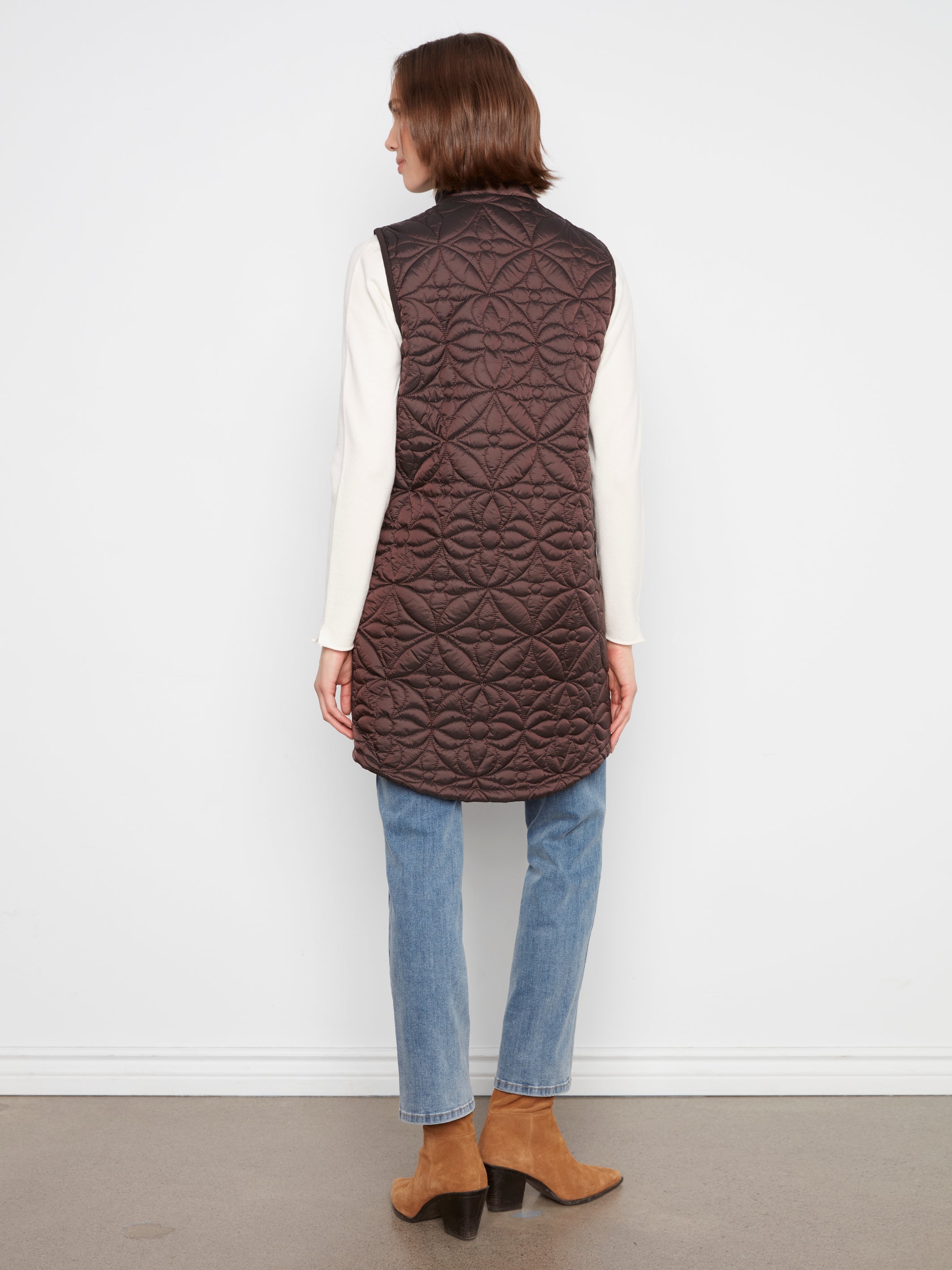 Charlie B Long Puffer Vest - Style C6426-135B