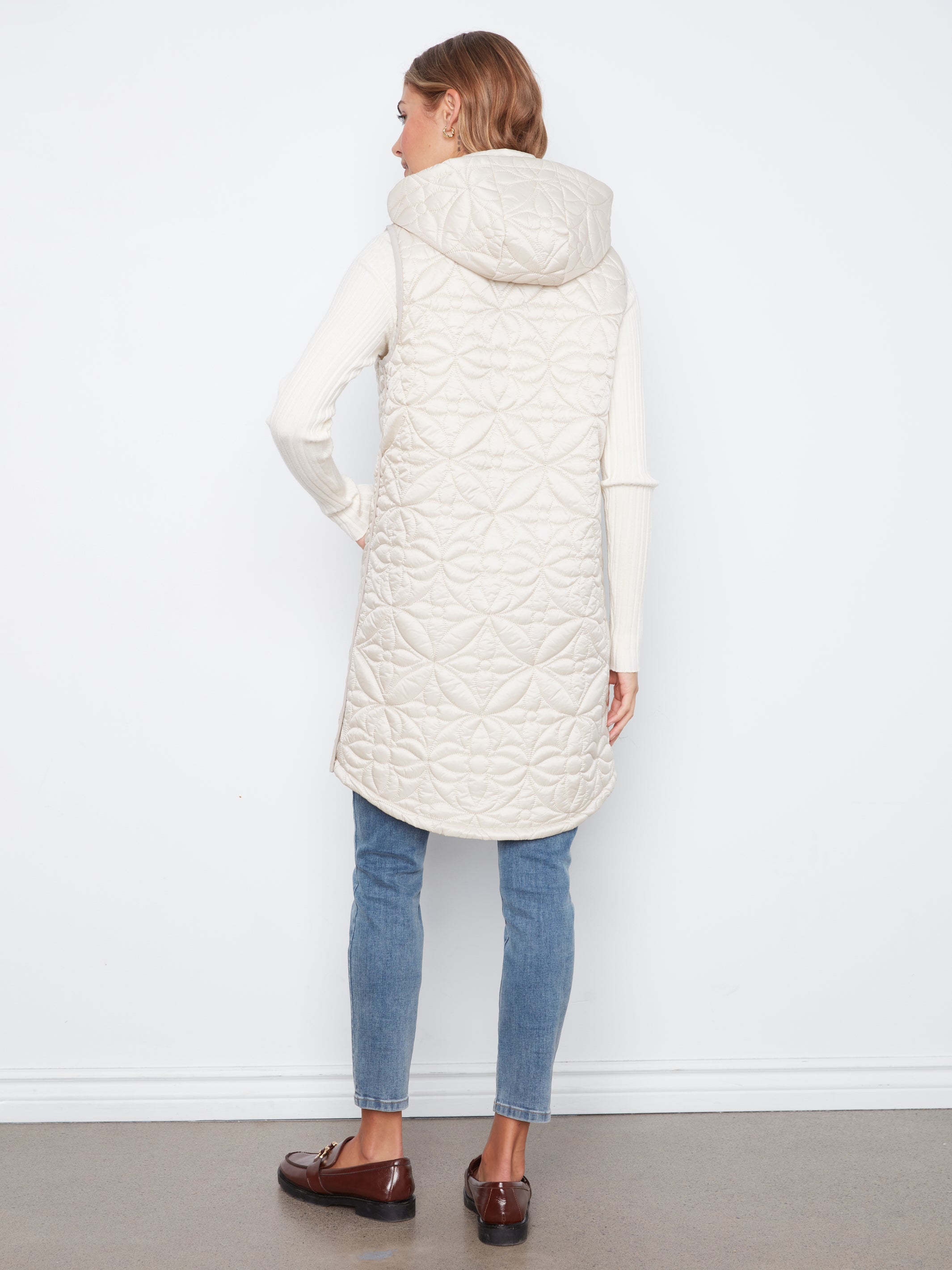 Charlie B Long Puffer Vest - Style C6426-135B