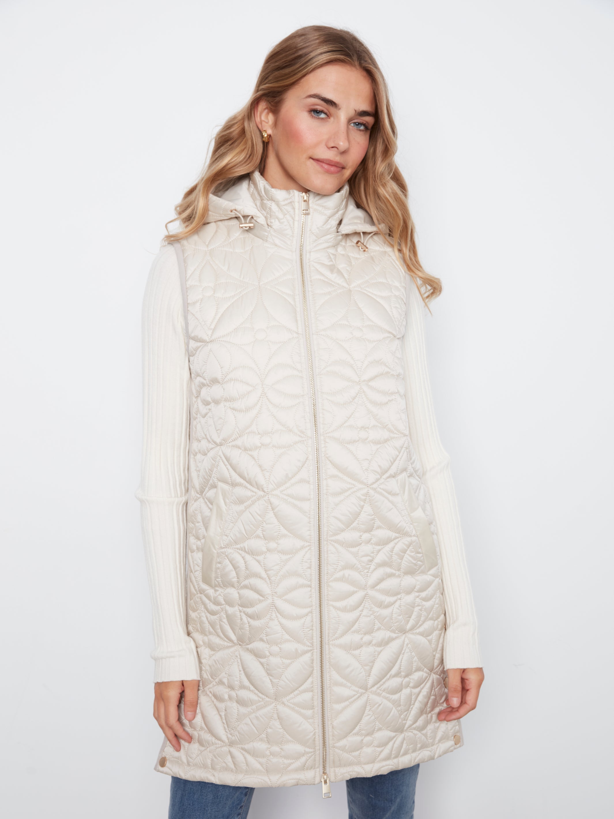 Charlie B Long Puffer Vest - Style C6426-135B